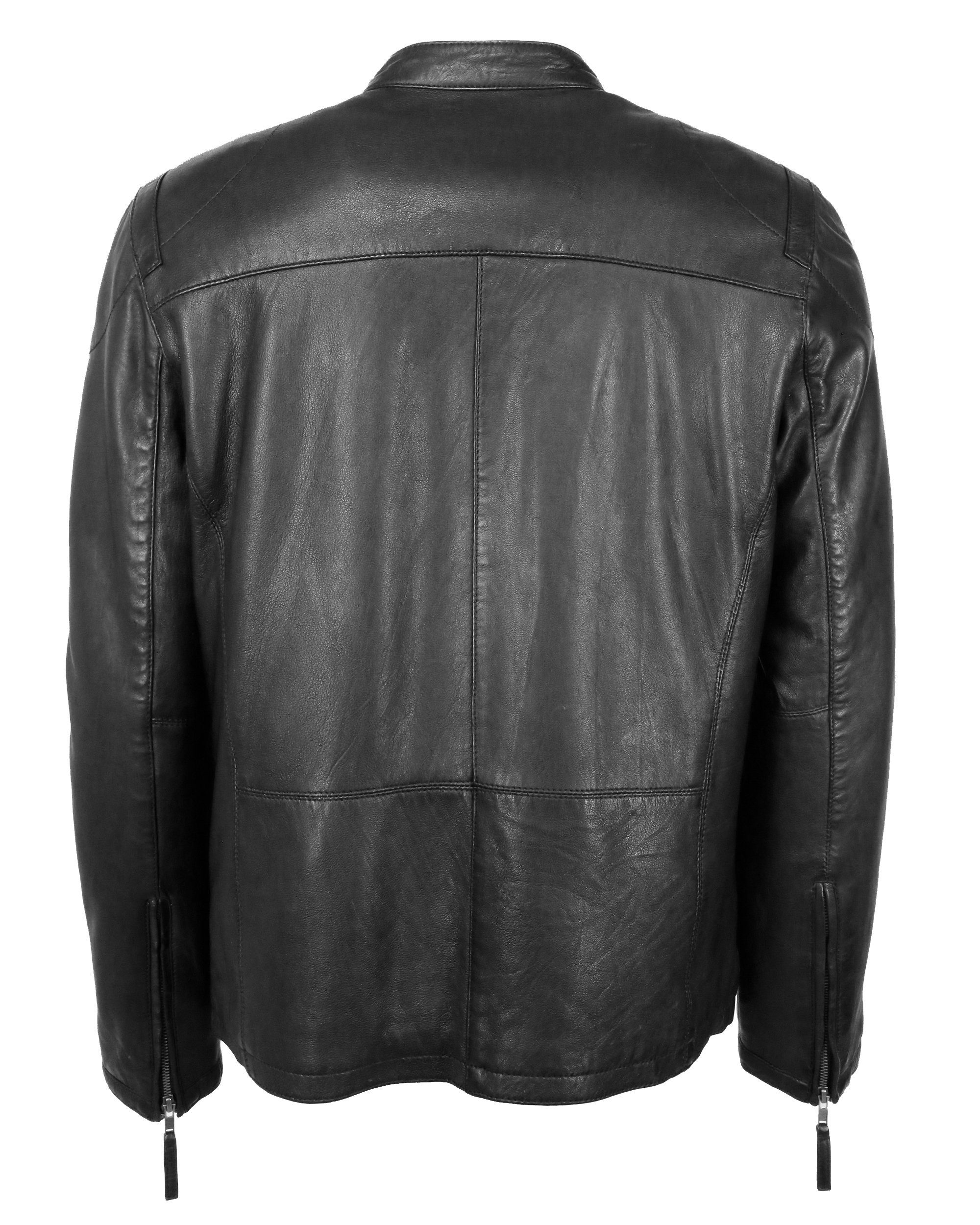 black JCC Macadam Lederjacke