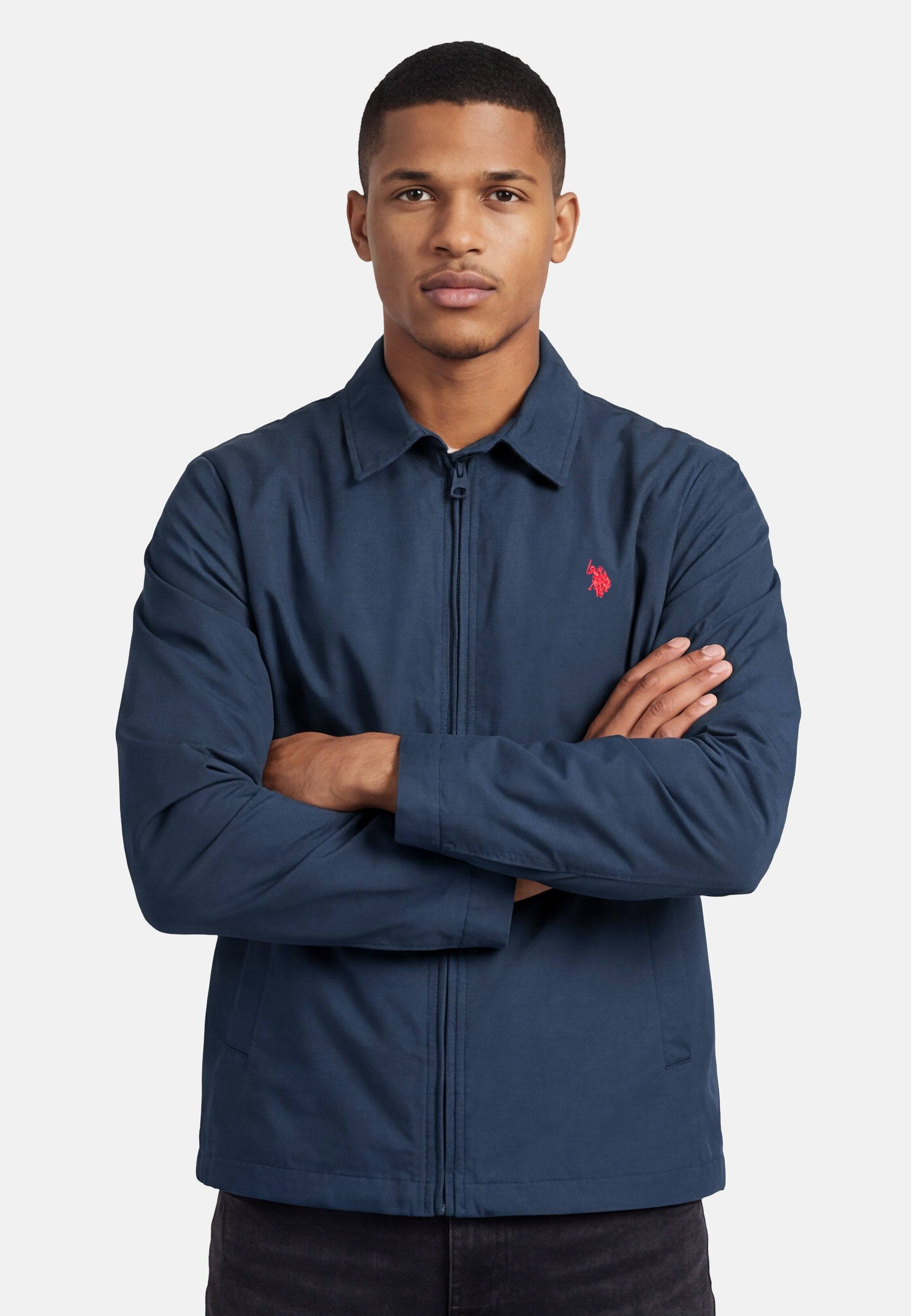 U.S. Polo Assn. Hemdjacke USMaverrick - Herren Übergangsjacke leicht – Freizeitjacke mit Stretch Leichte Jacke mit Reißverschluss und Seitentaschen