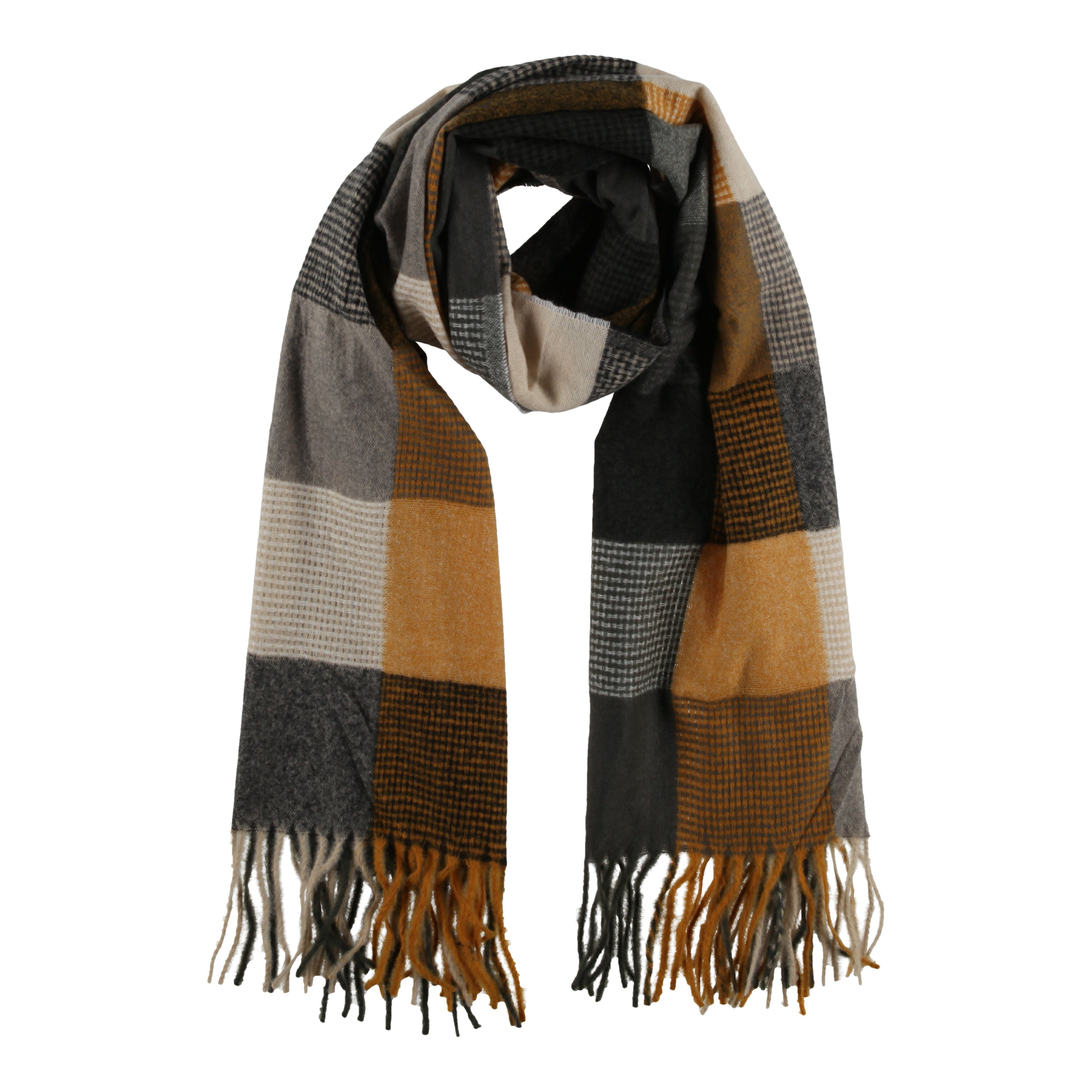 Schal XXL Schal Damen Halstuch Winterschal Schultertuch mit Karo-Muster