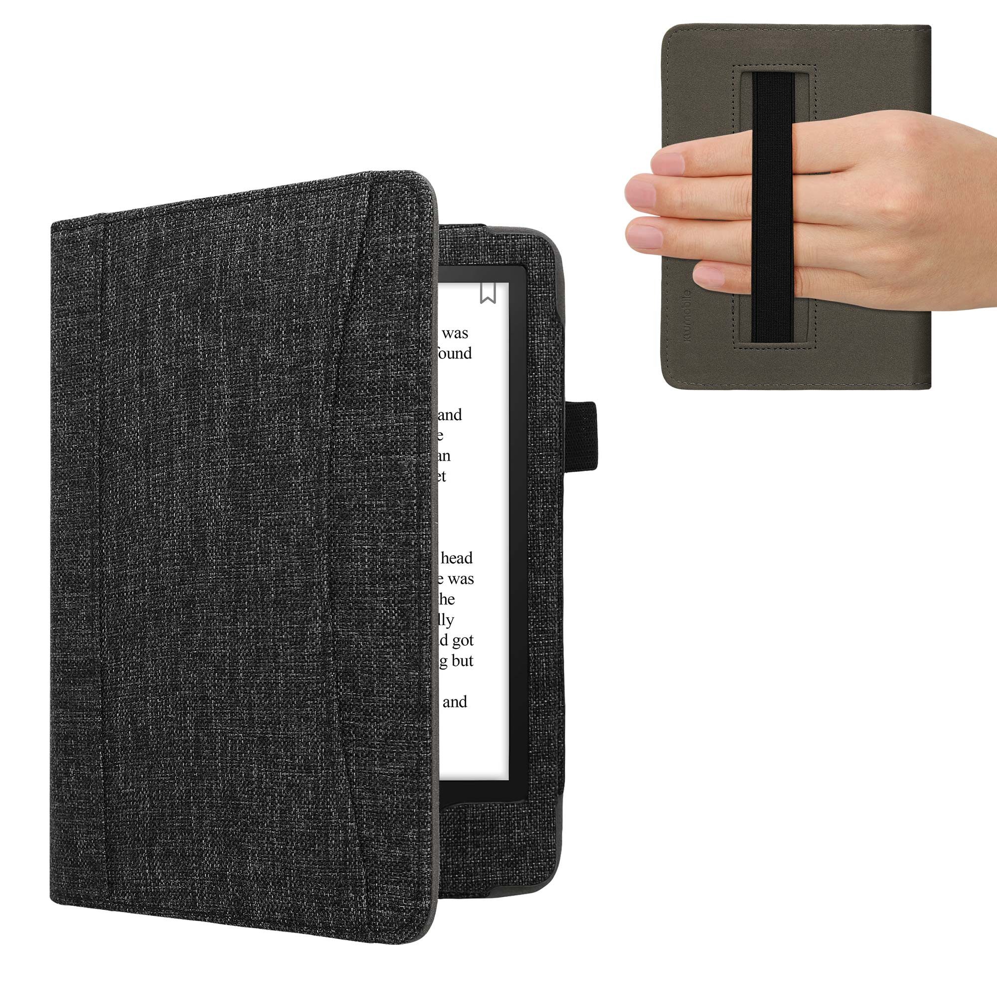 kwmobile E-Reader-Hülle Schutzhülle für Amazon Kindle Paperwhite 11. Generation 2021, Vorderfach Handschlaufe - Flip Cover