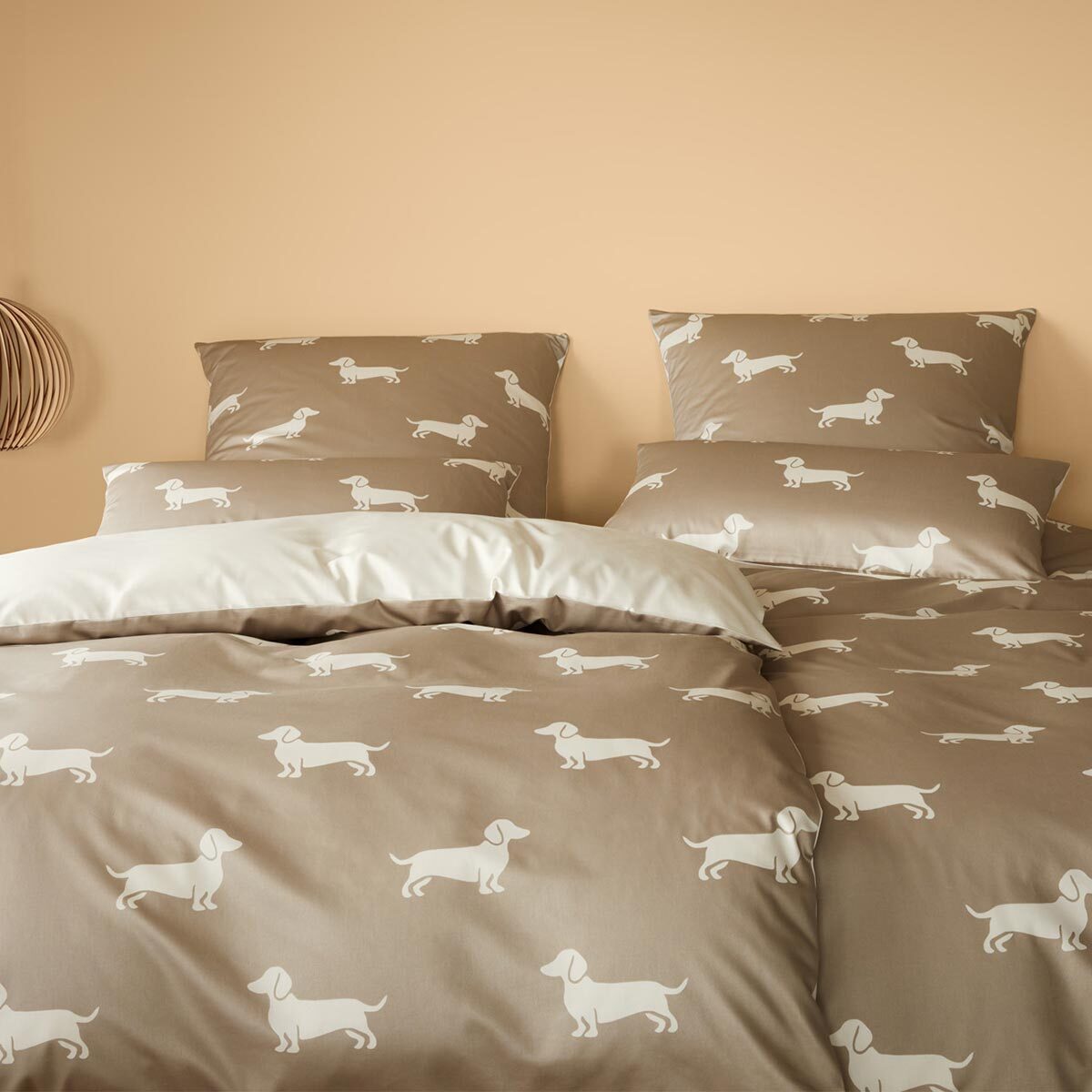 Elegante Bettwäsche Dogs, Mako Satin, 1 günstig online kaufen