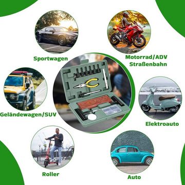 TLGREEN Reifen-Reparaturset,100-teiliges,passend für Autos/LKW/Motorräder/Bagger/ATVs/Traktoren