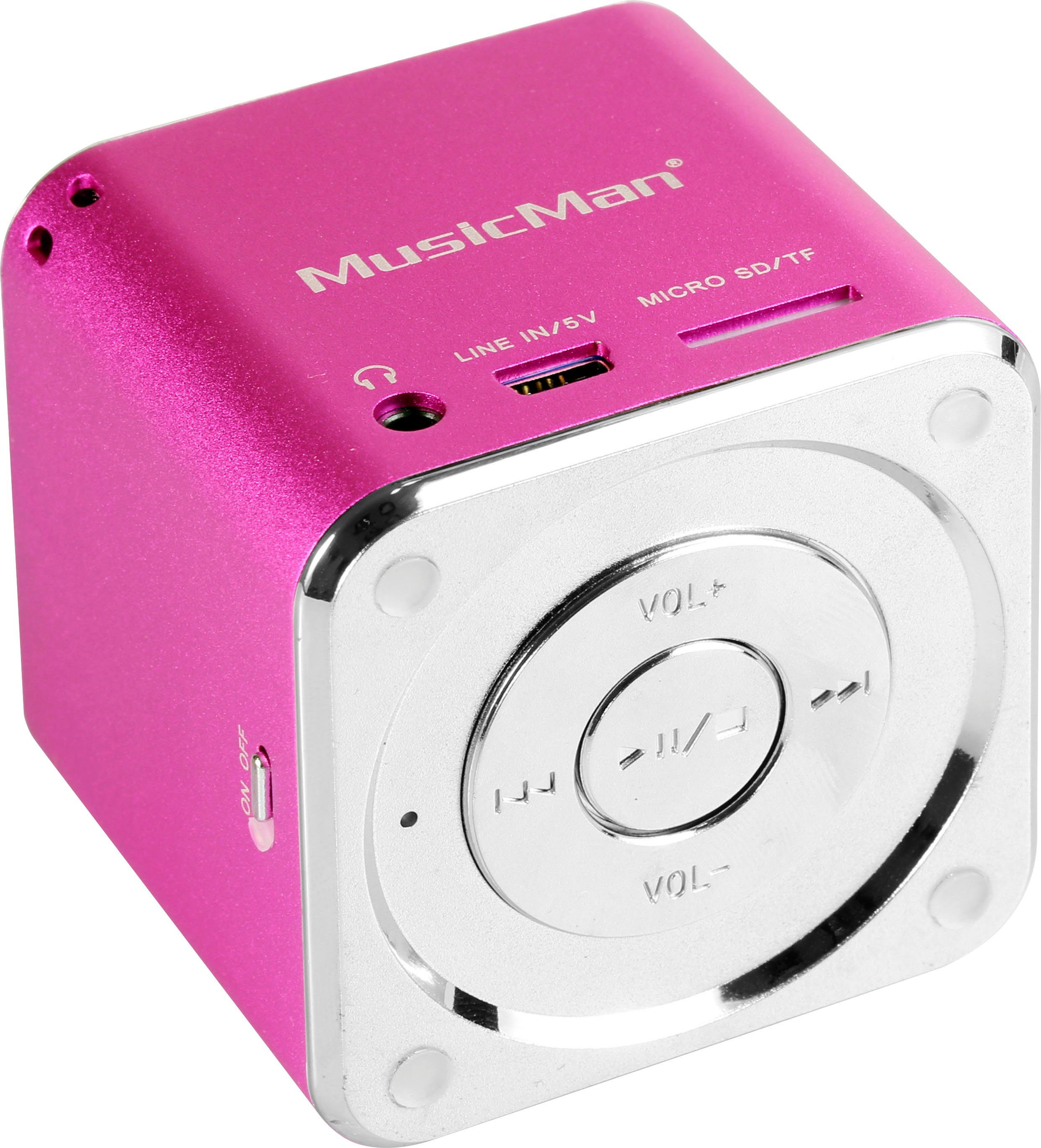 pink Mini MusicMan Technaxx Portable-Lautsprecher Soundstation (3 W)