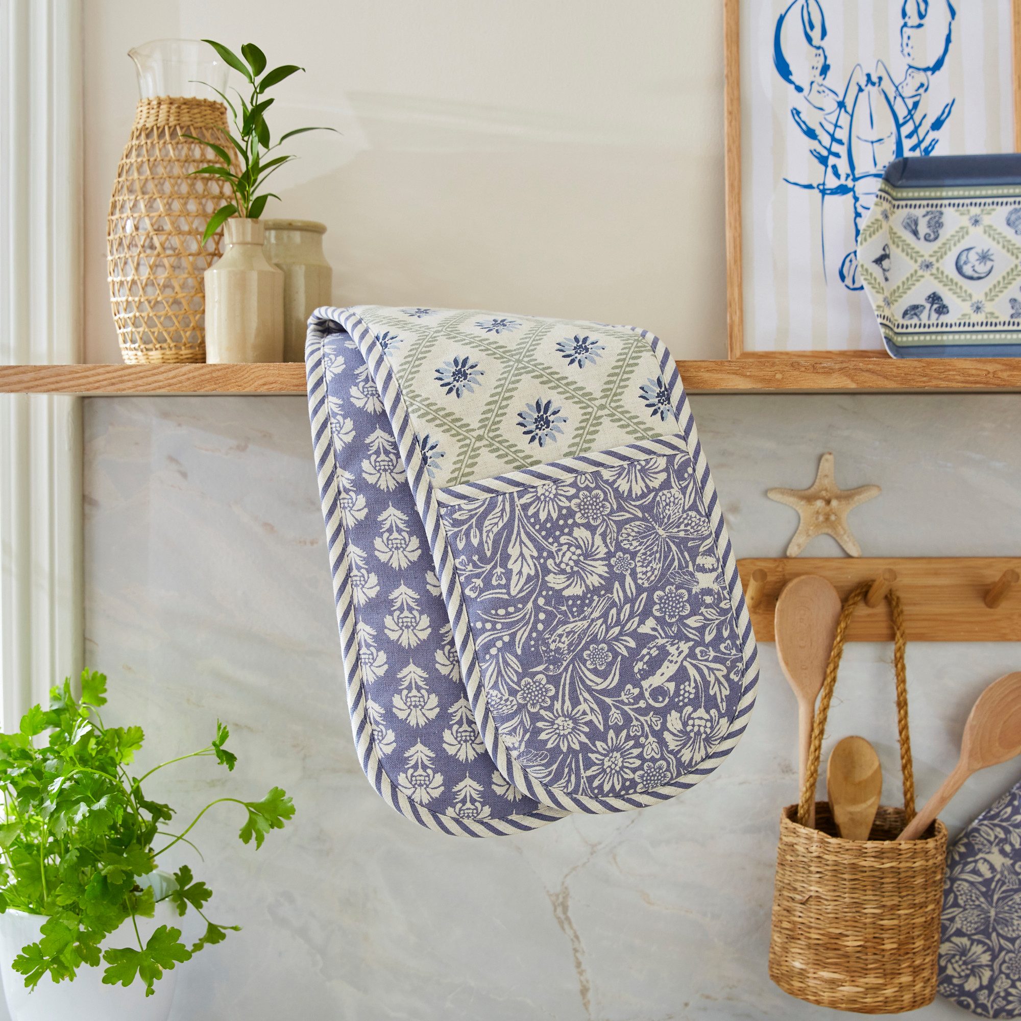 Ulster Weavers Topfhandschuhe Coastal Treasures, (1-tlg., 1-teilig), doppelter Ofenhandschuh, wattiert, Größe:ca.18x88 cm