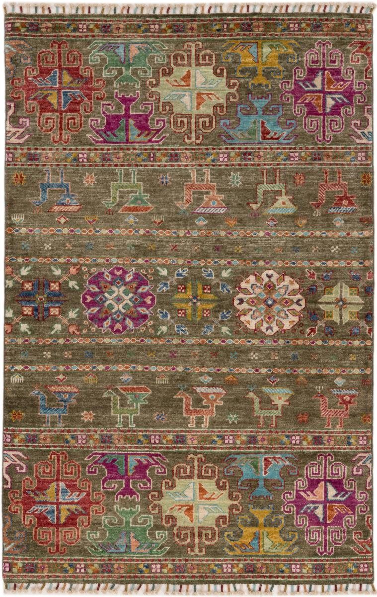 Orientteppich Arijana Shaal 102x146 Handgeknüpfter Orientteppich, Nain Trading, rechteckig, Höhe: 5 mm