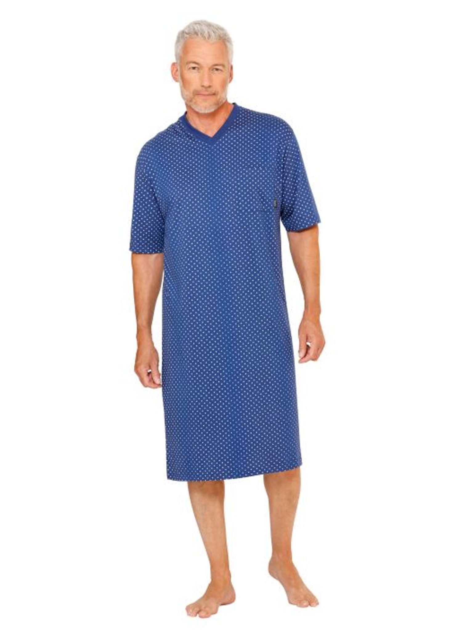 Hajo Nachthemd Herren Schlafshirt mit kurzem Arm (1-tlg) Modisches Design
