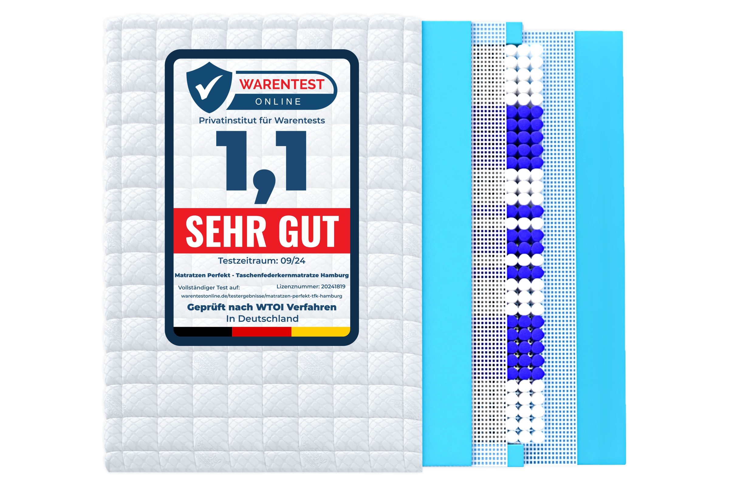 Taschenfederkernmatratze Hamburg 9 ZONEN in Premiumqualität, günstig online kaufen