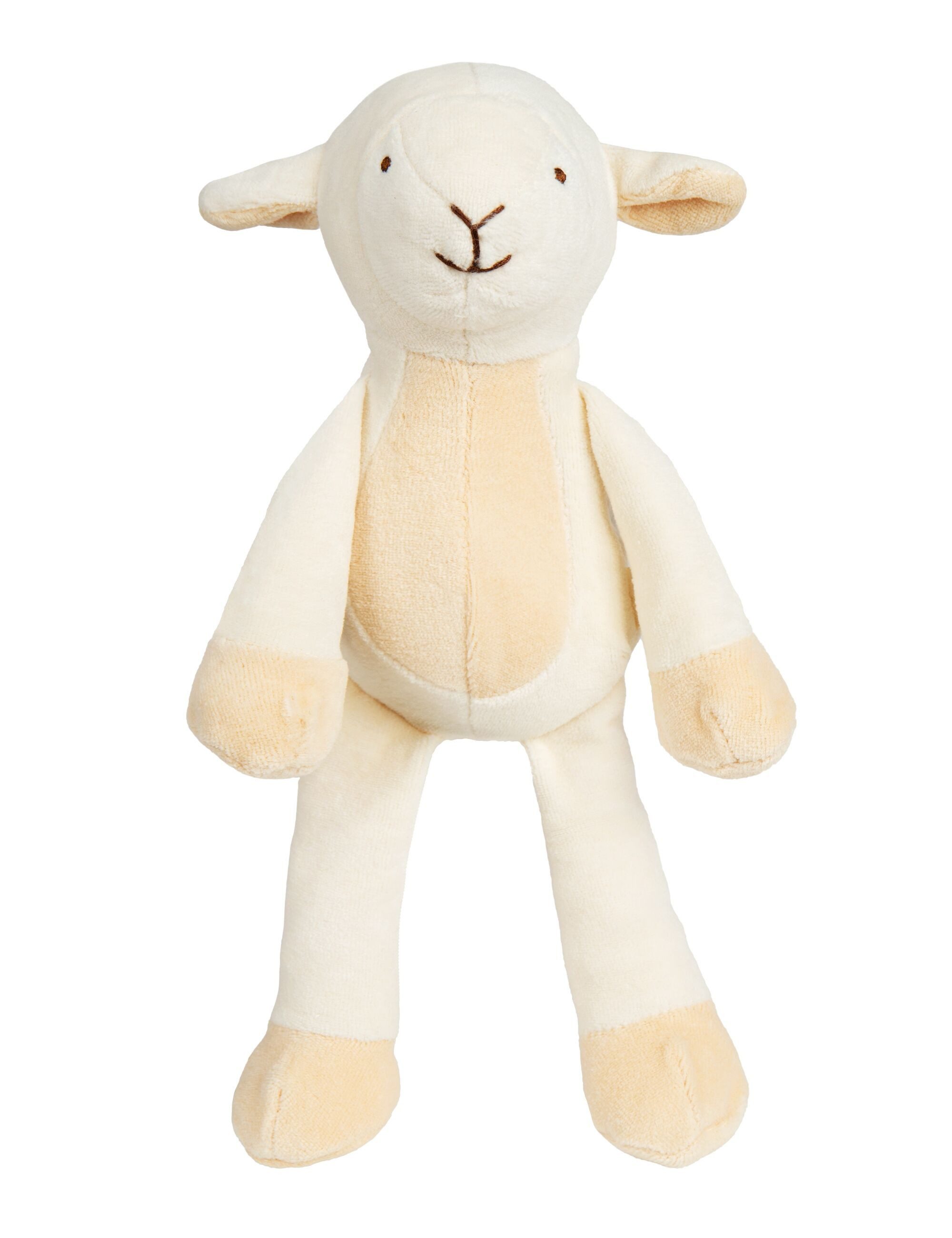 Mababu Kuscheltier 16 cm Lamm, Elefant, Bär und Hase aus 100% Baumwolle, OCS blended zertifiziert, fördert motorische Fähigkeiten & Kreativität