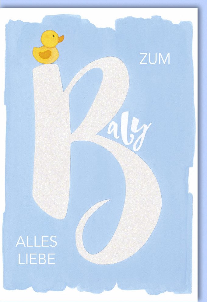 Grußkarten Geburt – Baby – Freudiges Ereignis - Karte mit Umschlag