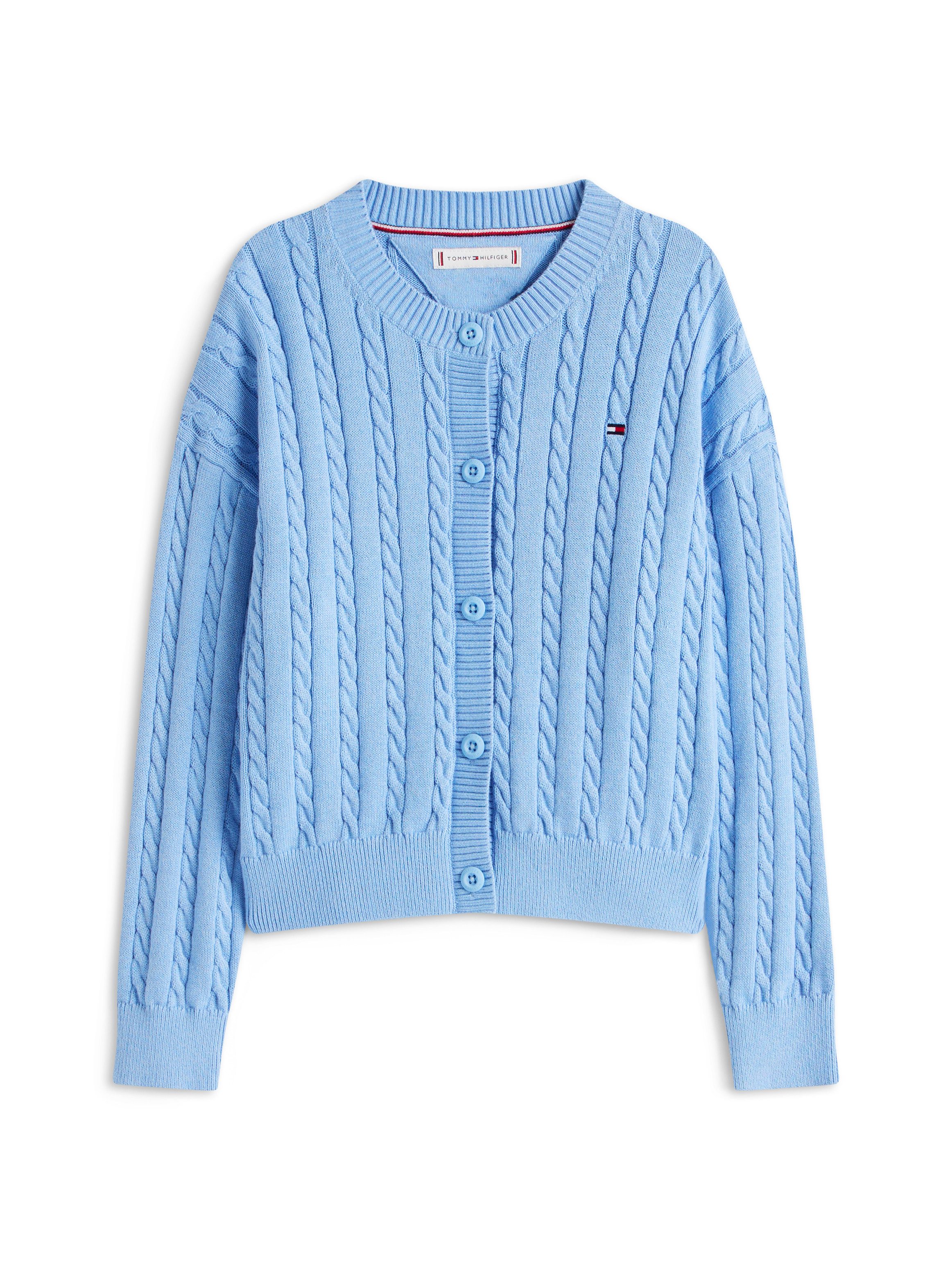 Tommy Hilfiger Strickjacke CABLE CARDIGAN für Kinder bis 16 Jahre, mit Zopfmuster