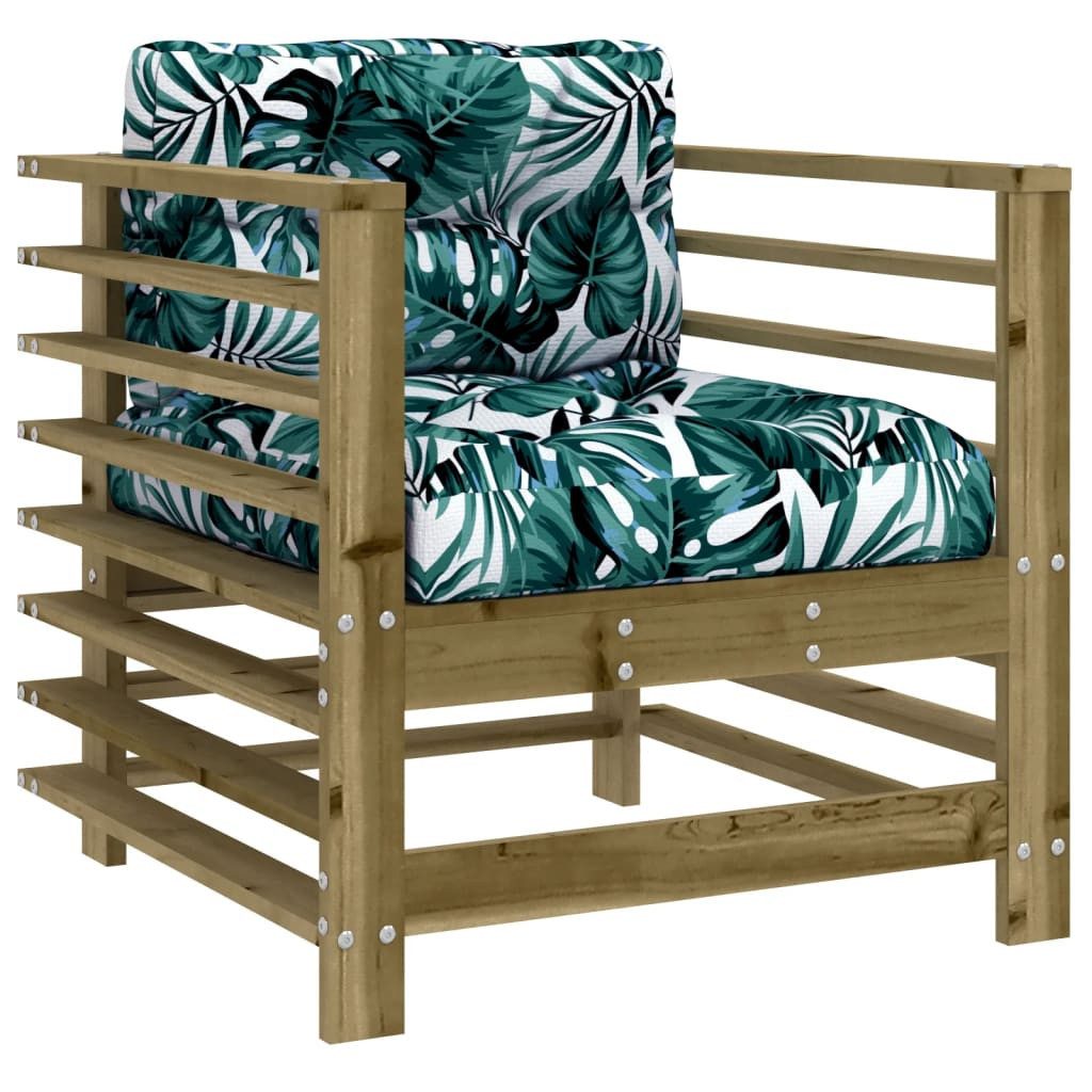 vidaXL Sofaelement Gartenstühle mit Kissen 2 günstig online kaufen