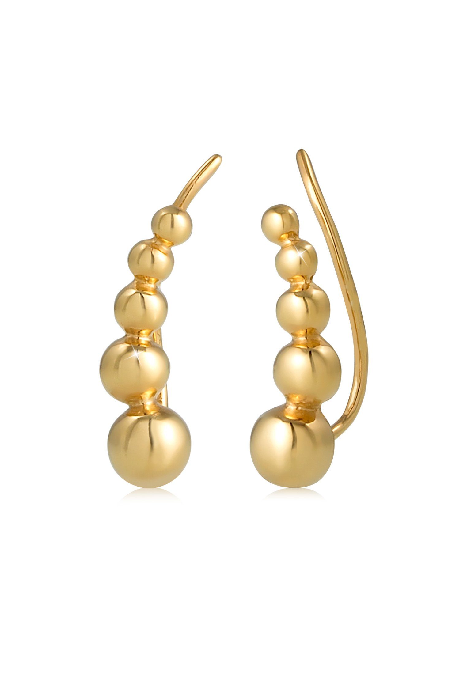 Elli Paar Ohrstecker Ohrklemme Ear Cuffs im Kugel Look, Kugel