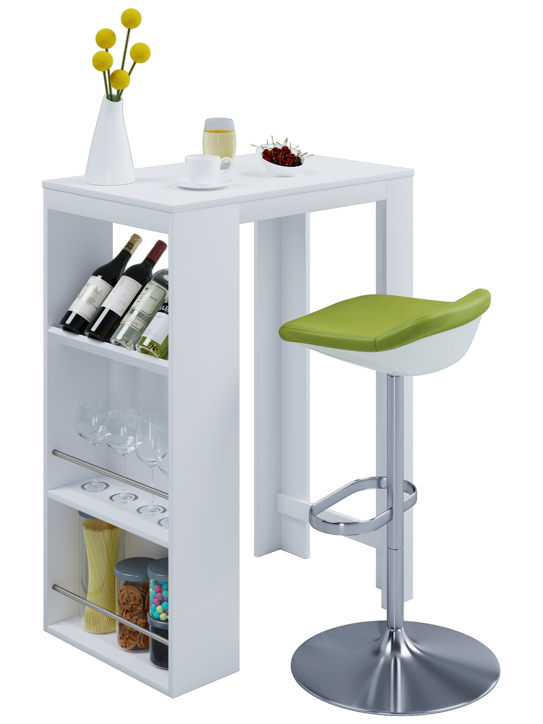 VCM Bartisch Holz Bartisch Tresen Stehtisch Bistrotisch Oktola günstig online kaufen