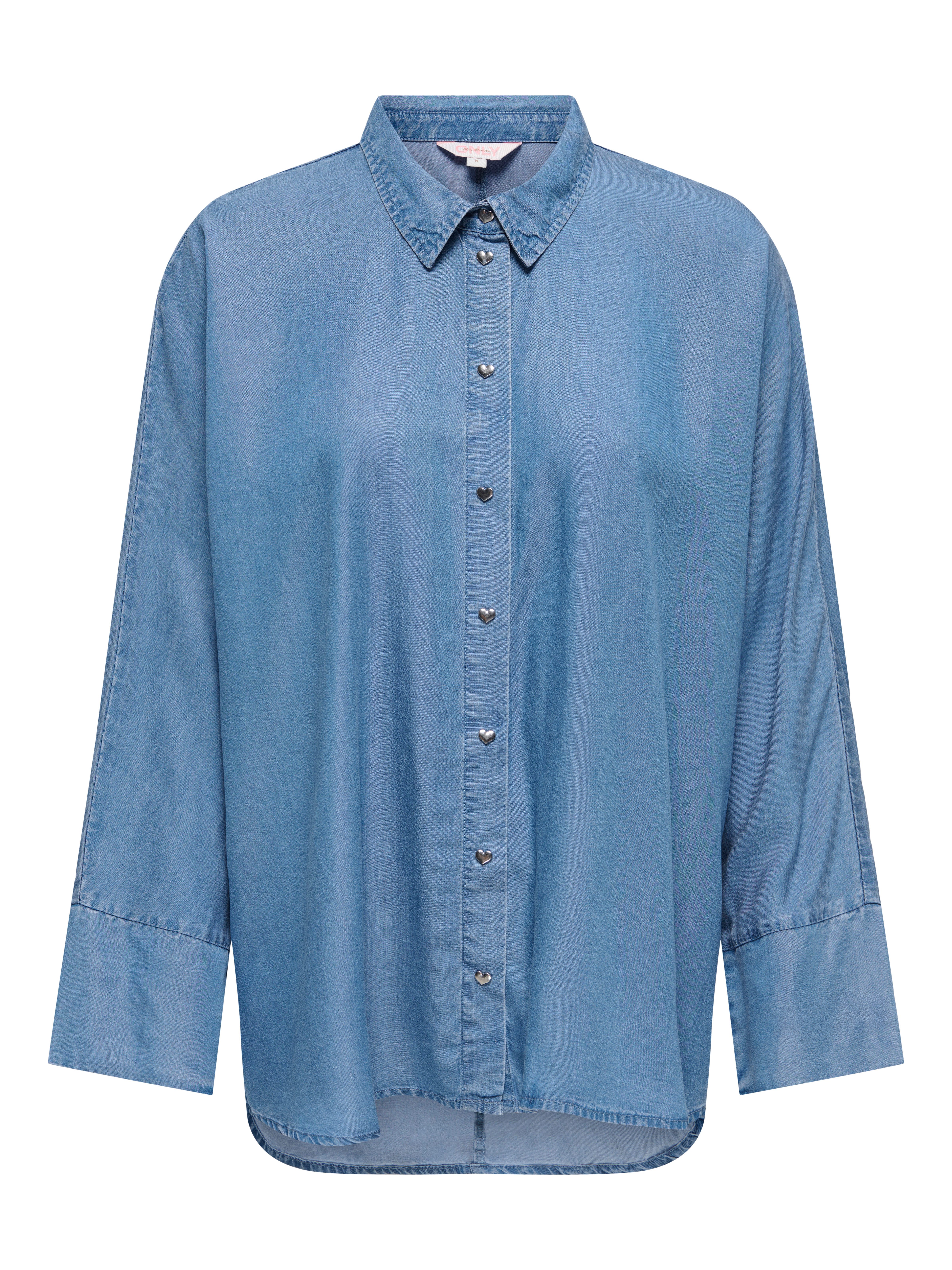 ONLY Jeansbluse ONLGRACE-CHARIS LIFE L/S SHIRT WVN CS FR Viskose, Denim Look