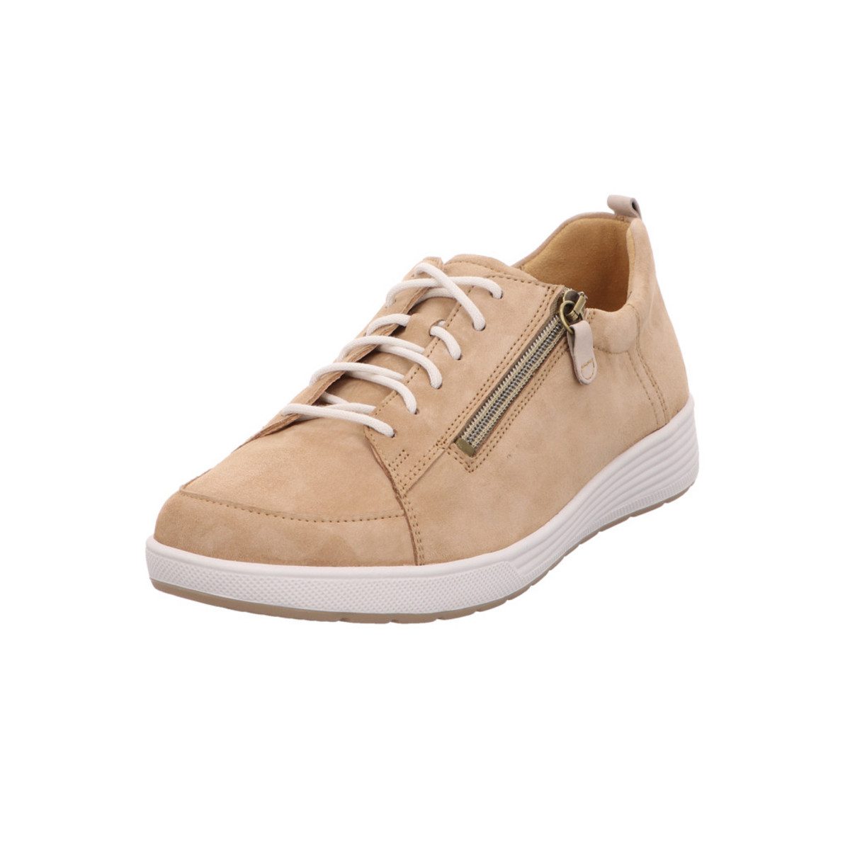 Komfort Schnürer für Damen in beige Schnürschuh