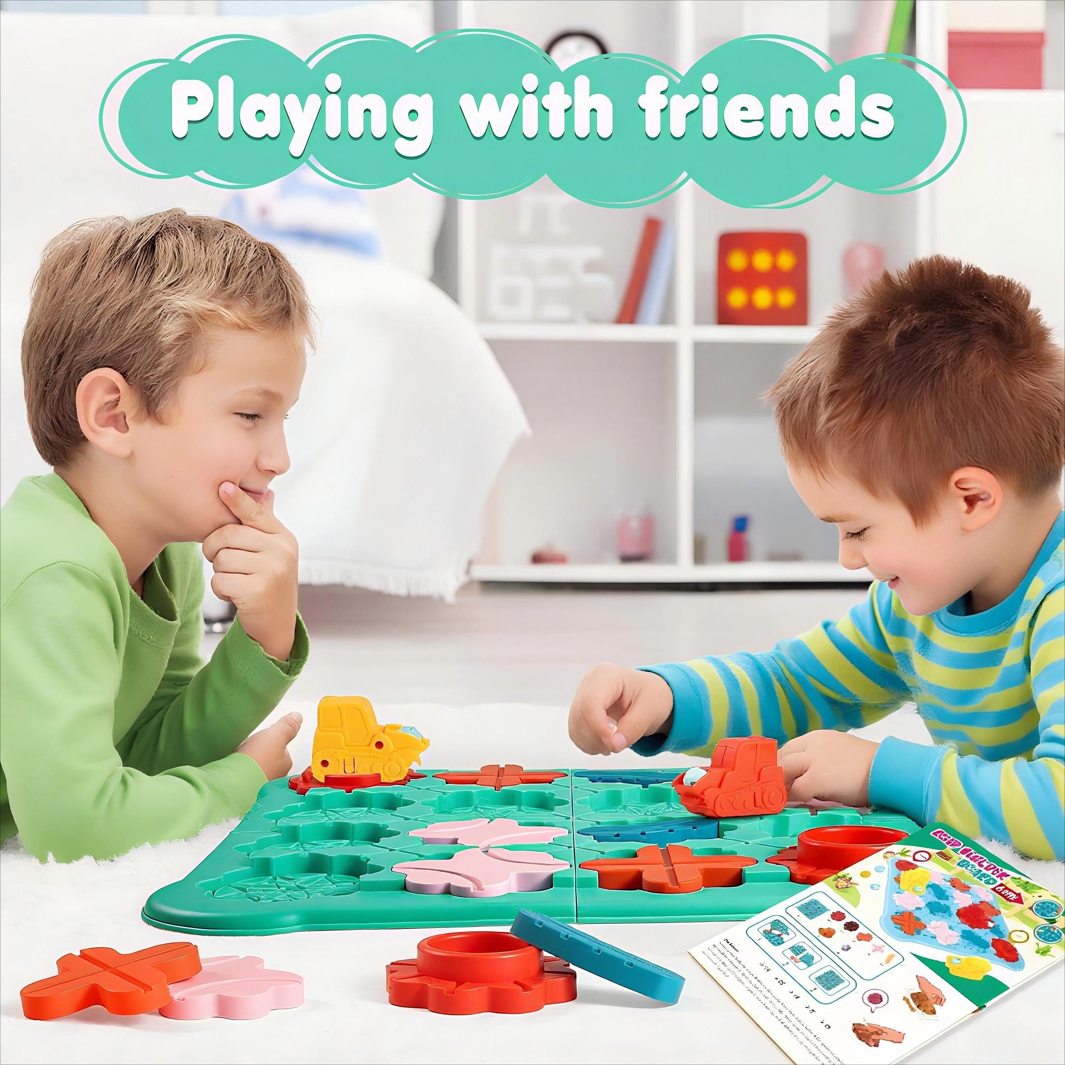 POPOLIC Lernspielzeug Logischer StraßEnbauer Kinderspielzeug, Brettspiele Spielzeug (1-St., Musikalisches Pilzhaus Brettspiel Spiele ab 3 4 5 Jahren), Smart Games Kinder Geschenk Jungen MäDchen