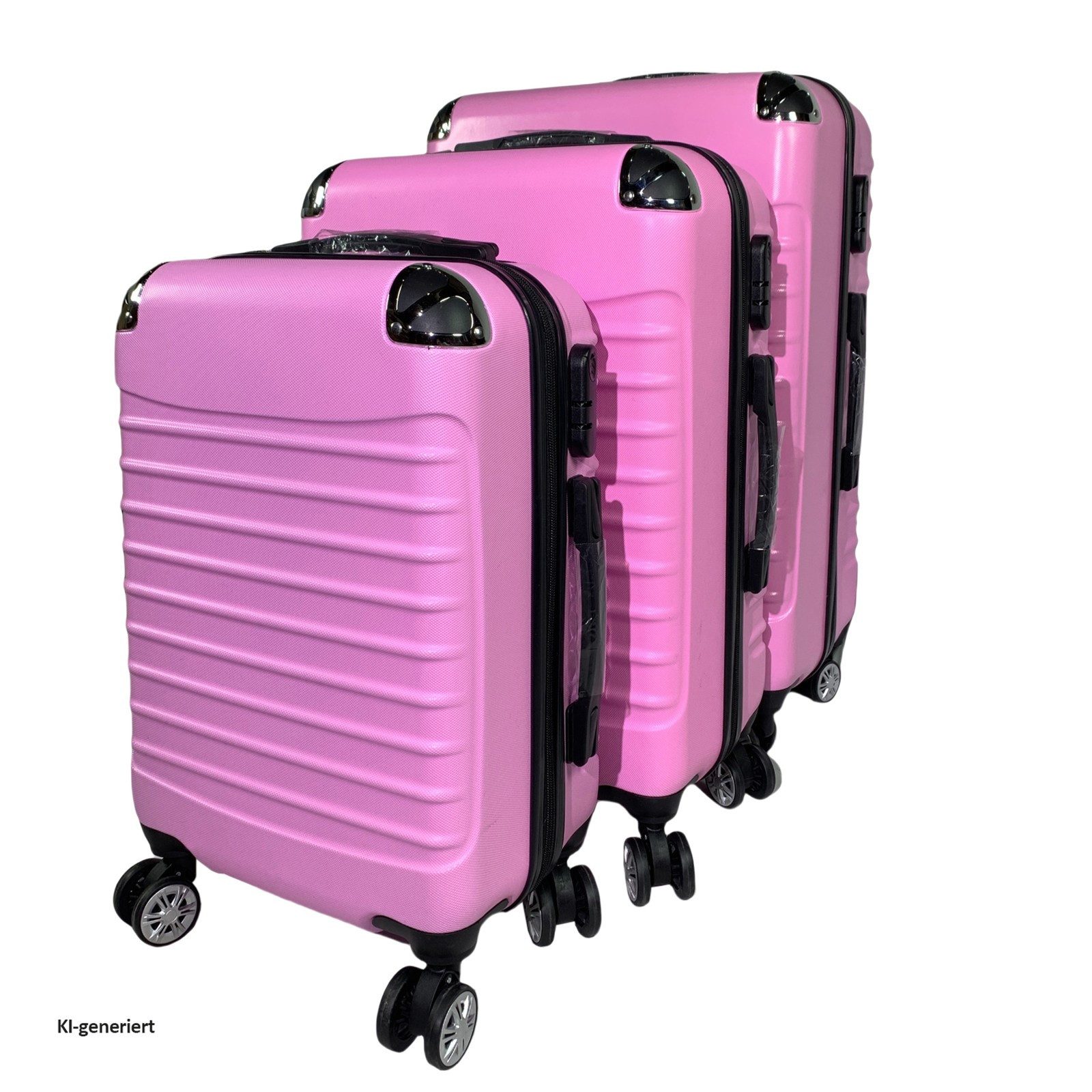 HTI-Living Kofferset 3-teiliges Hartschalen-Kofferset Wave, 4 Rollen, (Set, 3 Koffer in verschiedenen Größen), 20" 24" 28"