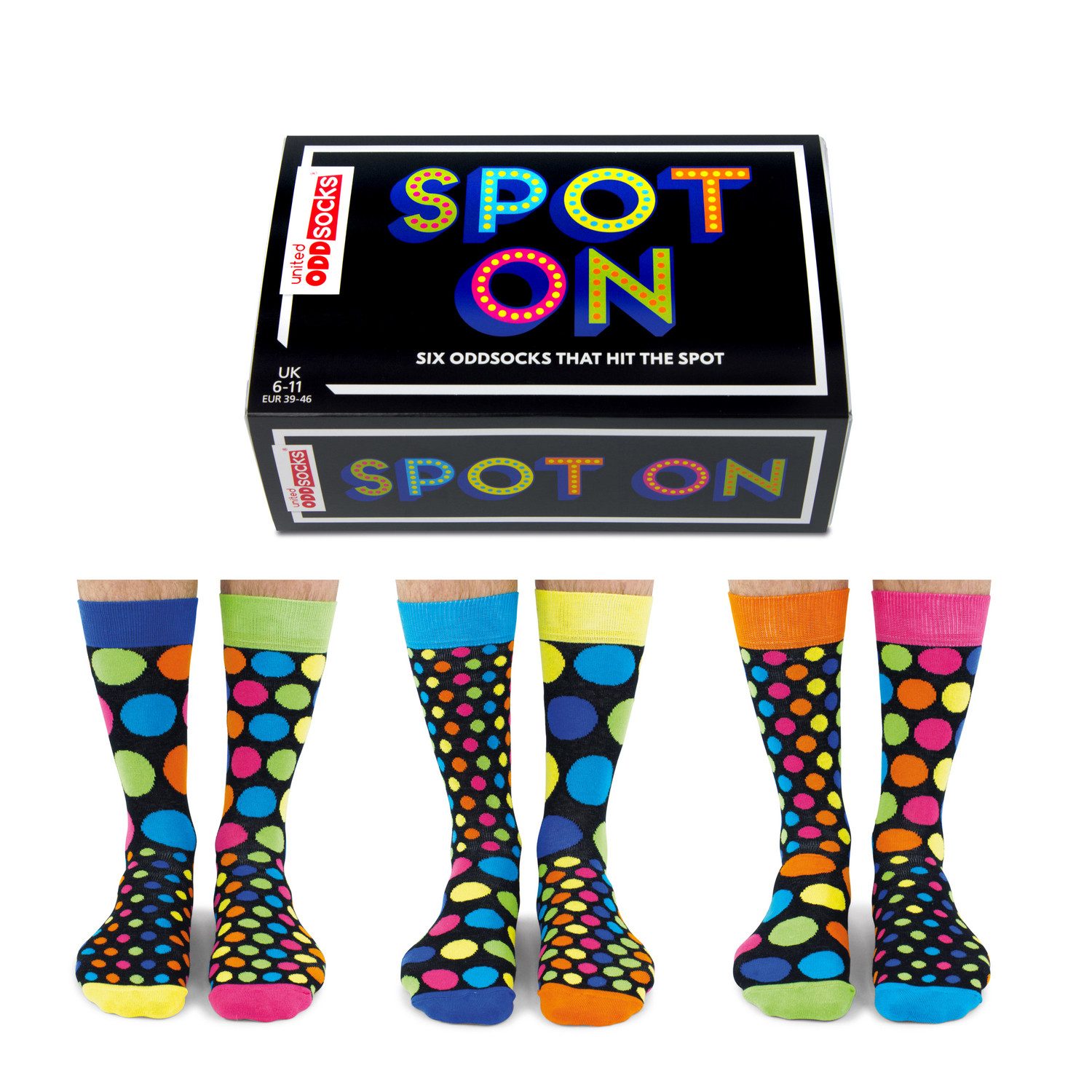 United Oddsocks Freizeitsocken Spot On Oddsocks Socken in 39-46 im 6er Set