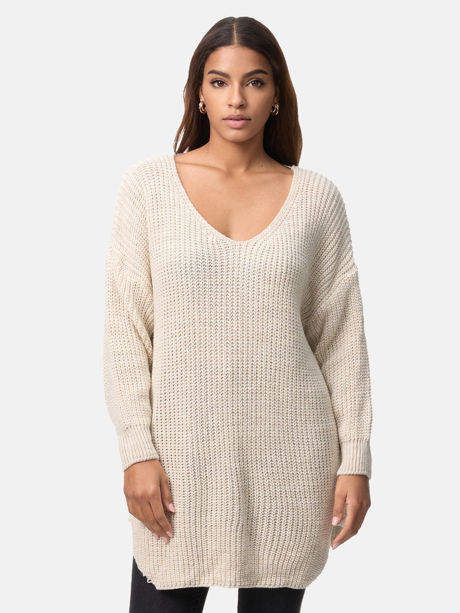 Elara Strickpullover Elara Damen Strickpullover Runderkragen günstig online kaufen