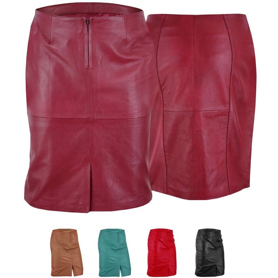 Leder Rocks German Wear Lederrock Trend452R Midi Trendiger Midi Lederrock aus ...