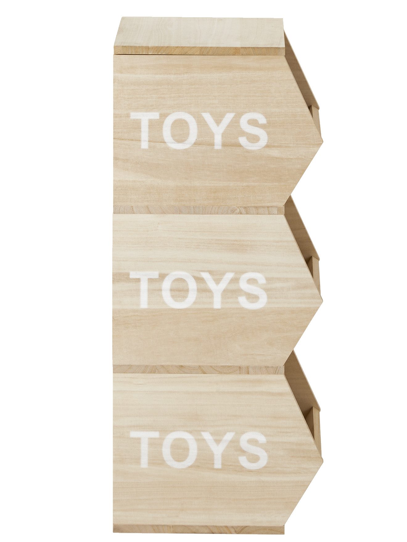vertbaudet Bücherregal Kinderzimmer Regal TOYS, 3 vertikale Fächer