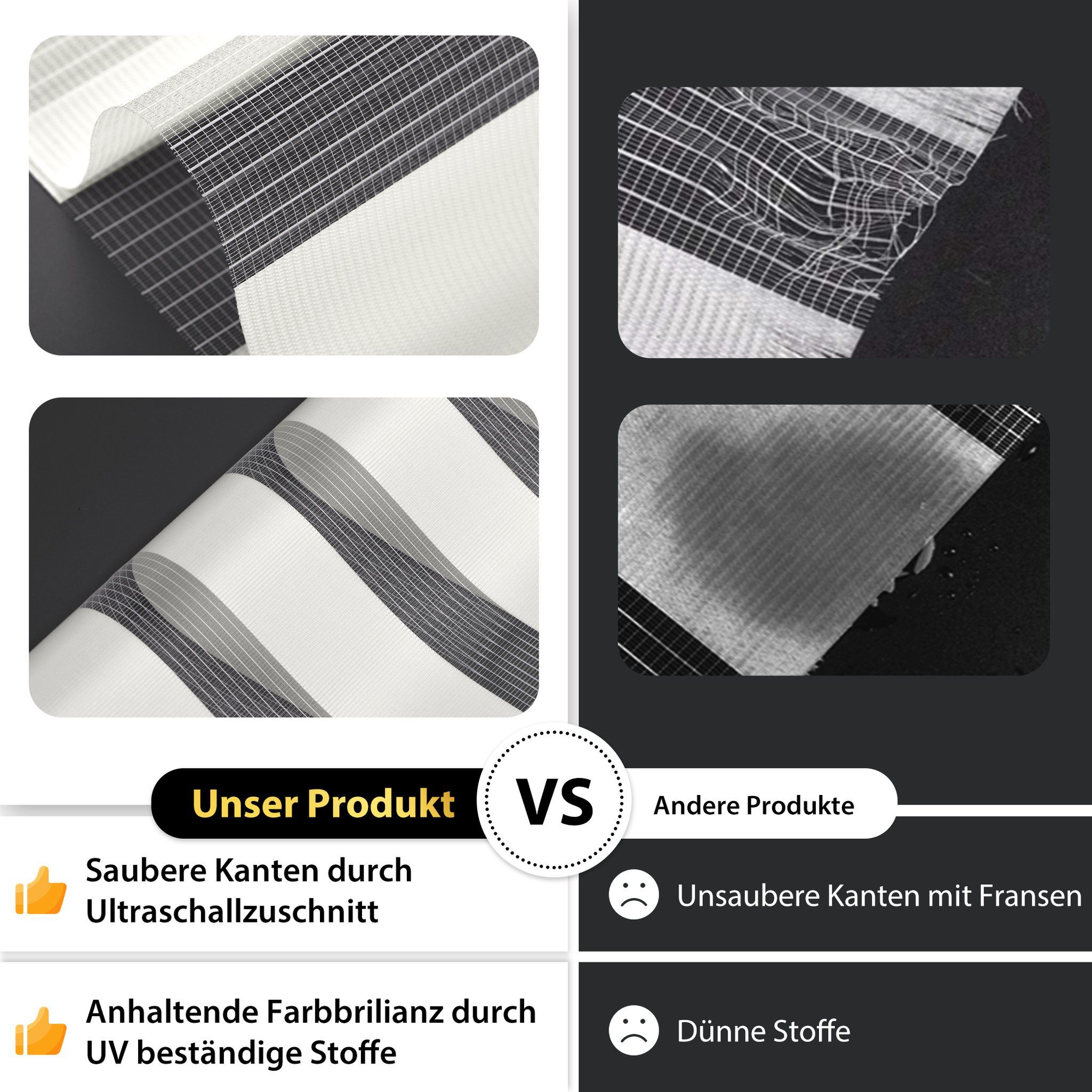Doppelrollo 30 x 130 cm, creme [Stoffbreite 26,6 cm], jalousiescout, blickdicht, mit Bohren/ohne Bohren, freihängend, Klemmen, Kleben und Schrauben OHNE Aufpreis, Lichtdurchlässig, Klemmträger, Feuchtraumgeeignet