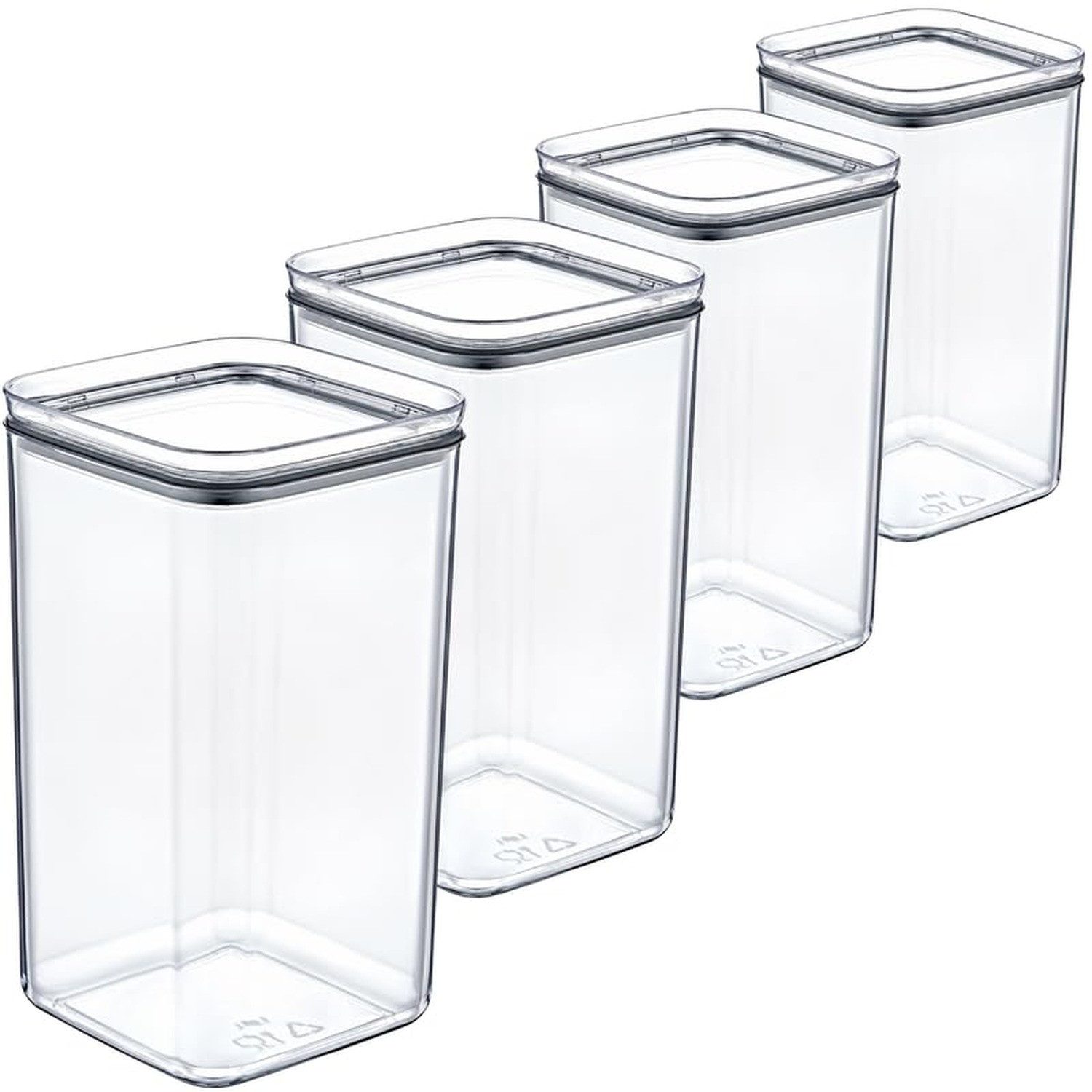 Centi Vorratsdose Luftdichte Vorratsdosen Stapelbar Frischhaltedosen, Kunststoff, (4er-Set)
