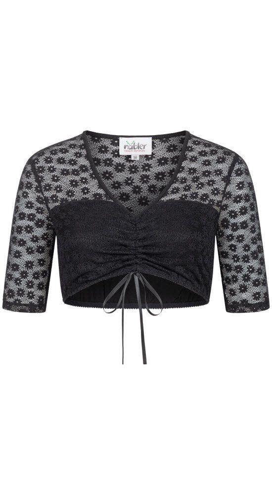 Nübler Dirndlbluse Dirndlbluse kurzarm Moni in Schwarz von Nübler günstig online kaufen