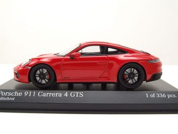 Minichamps Modellauto Porsche 911 992 Carrera 4 GTS 2019 rot Modellauto 1:43 Minichamps, Maßstab 1:43