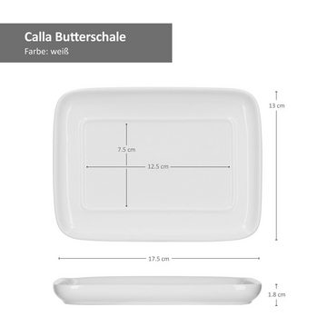 van Well Butterdose Butterdose Calla, Porzellan