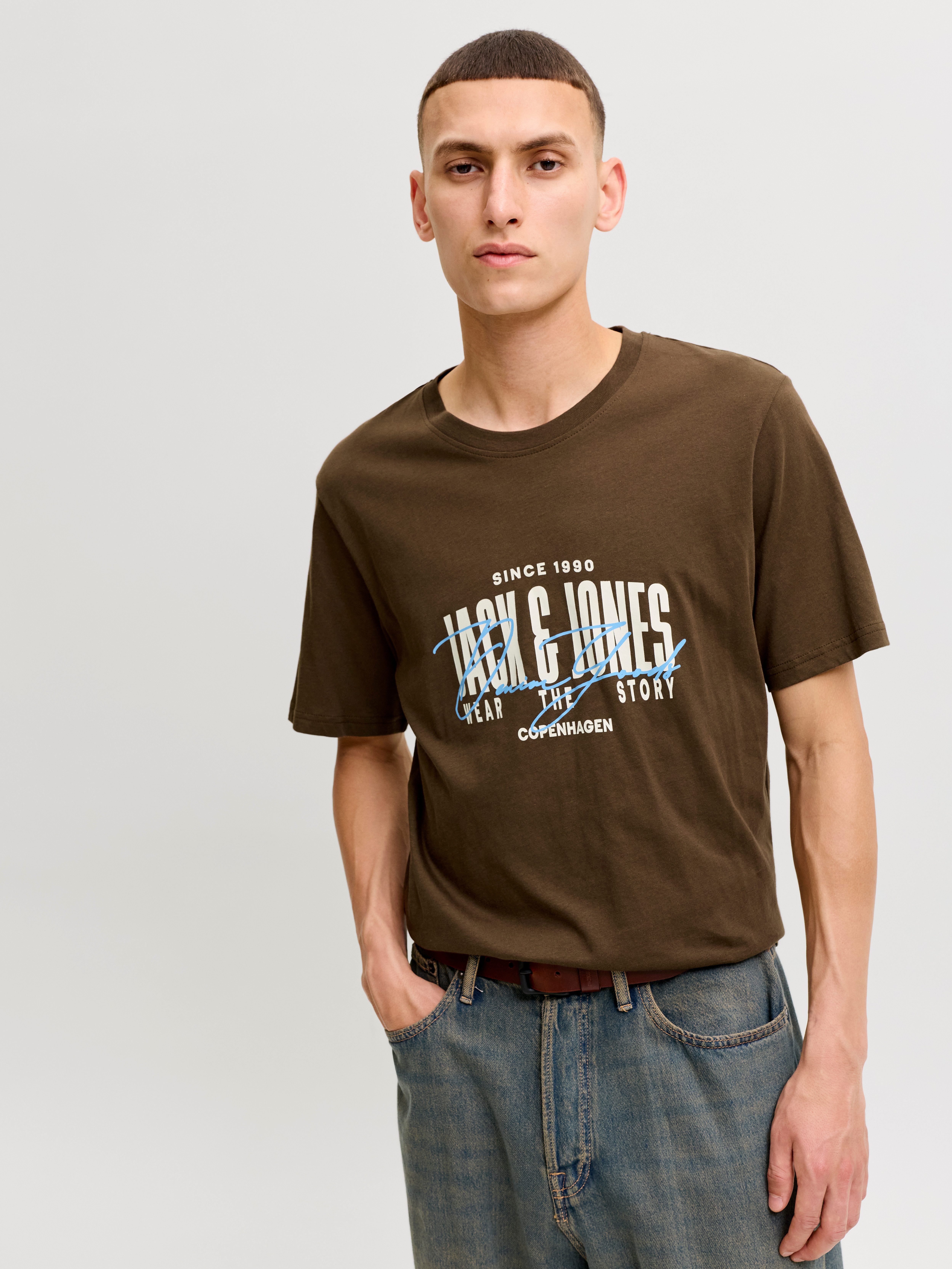 Jack & Jones T-Shirt JJAERO TEE SS CREW NECK Baumwolle, regular fit