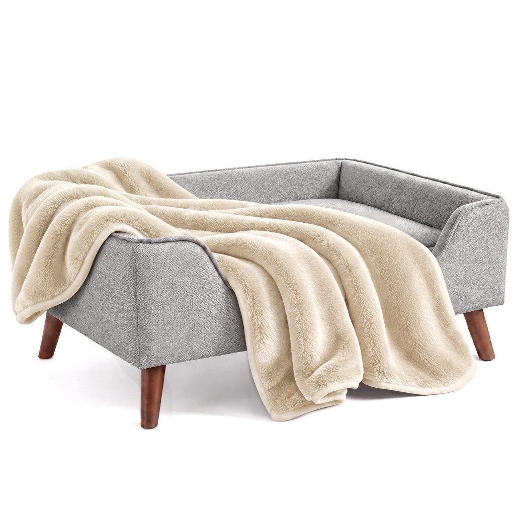 tierlando® Tierdecke Hundedecke LILLY Flauschige Haustier-, Welpen-, Katzen-, Plüschdecke, Kuschelweich, Waschbar