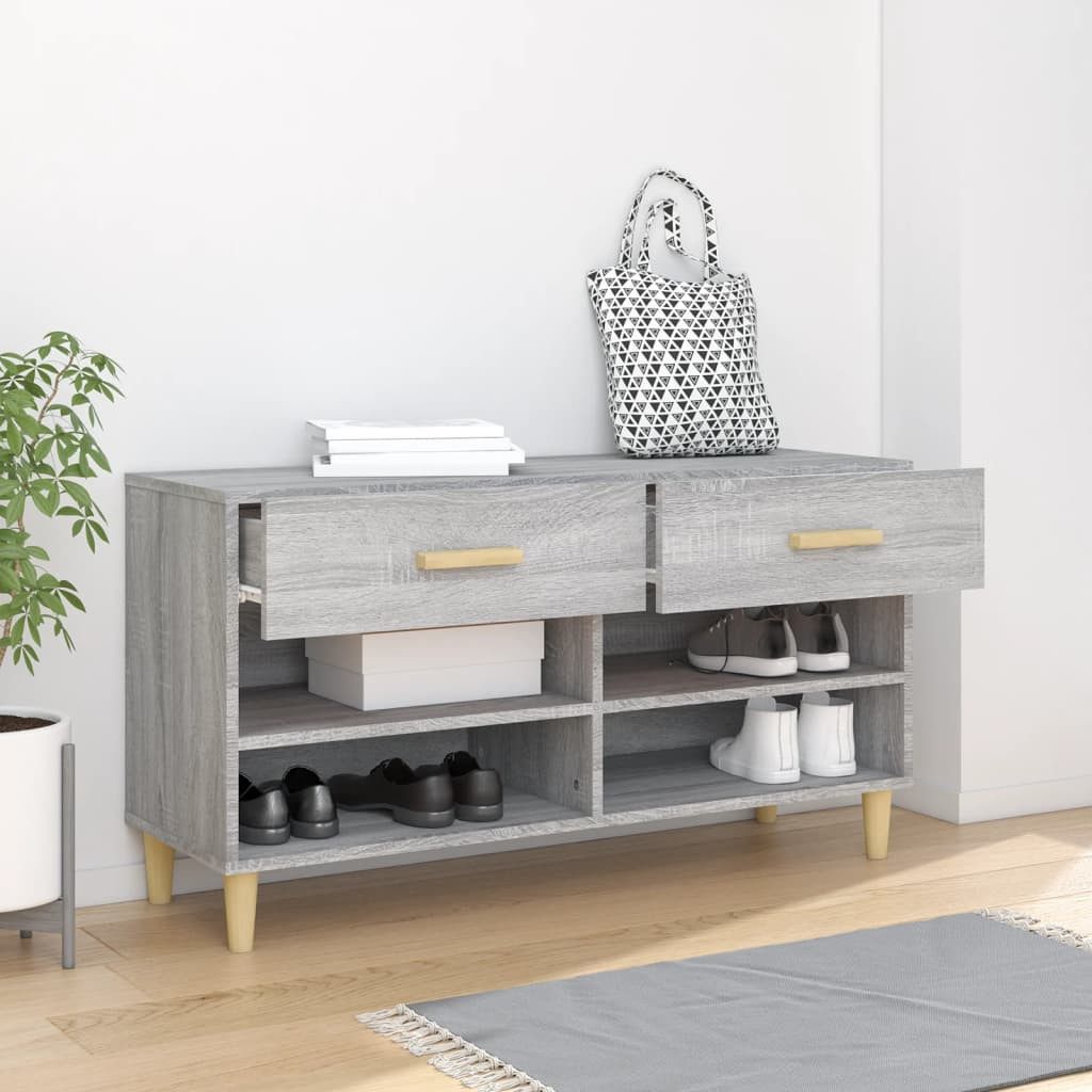vidaXL Schuhregal Schuhschrank Grau Sonoma 102x35x55 günstig online kaufen