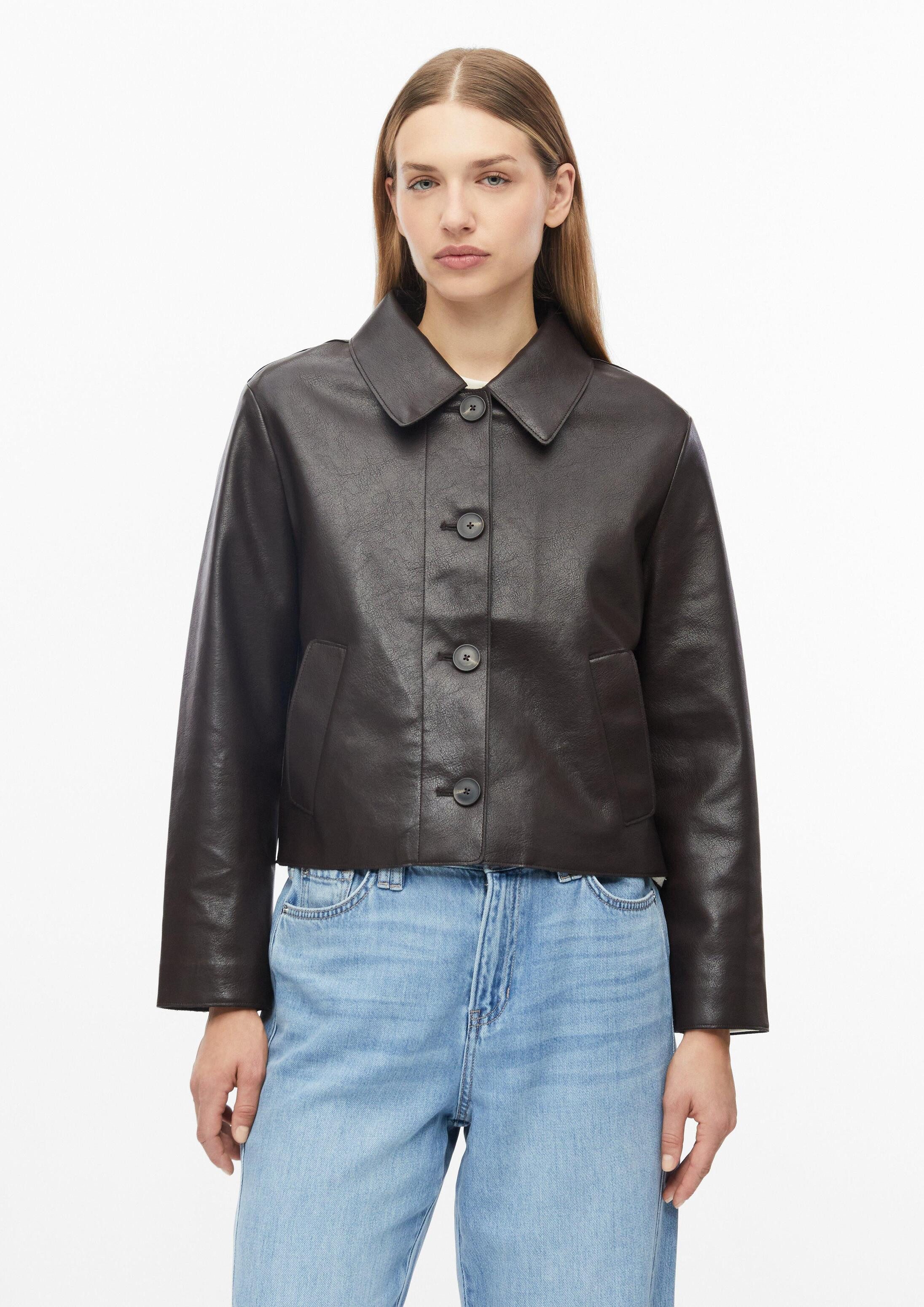 s.Oliver Funktionsjacke Outdoor-Jacke Jacke in Leder-Optik