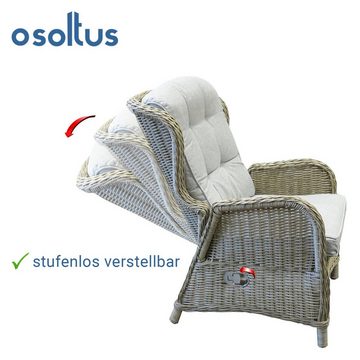 osoltus Sessel osoltus Sandy Driftwood Set Alu Korbsessel Ohrensessel verstellbar 5