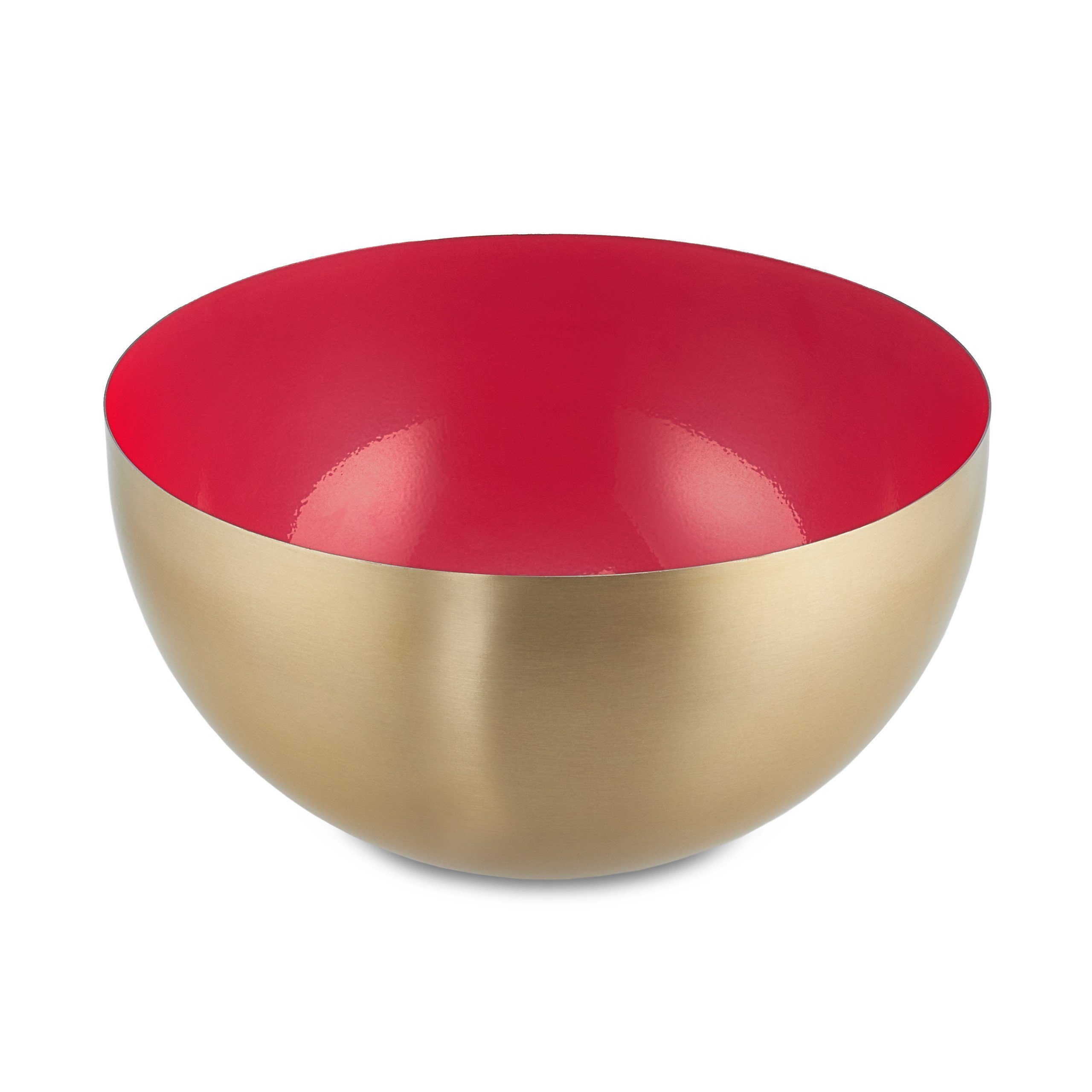 Edelstahl, Edelstahl, Servierschüssel Zweifarbige Rot aus Gold relaxdays Salatschüssel Rot