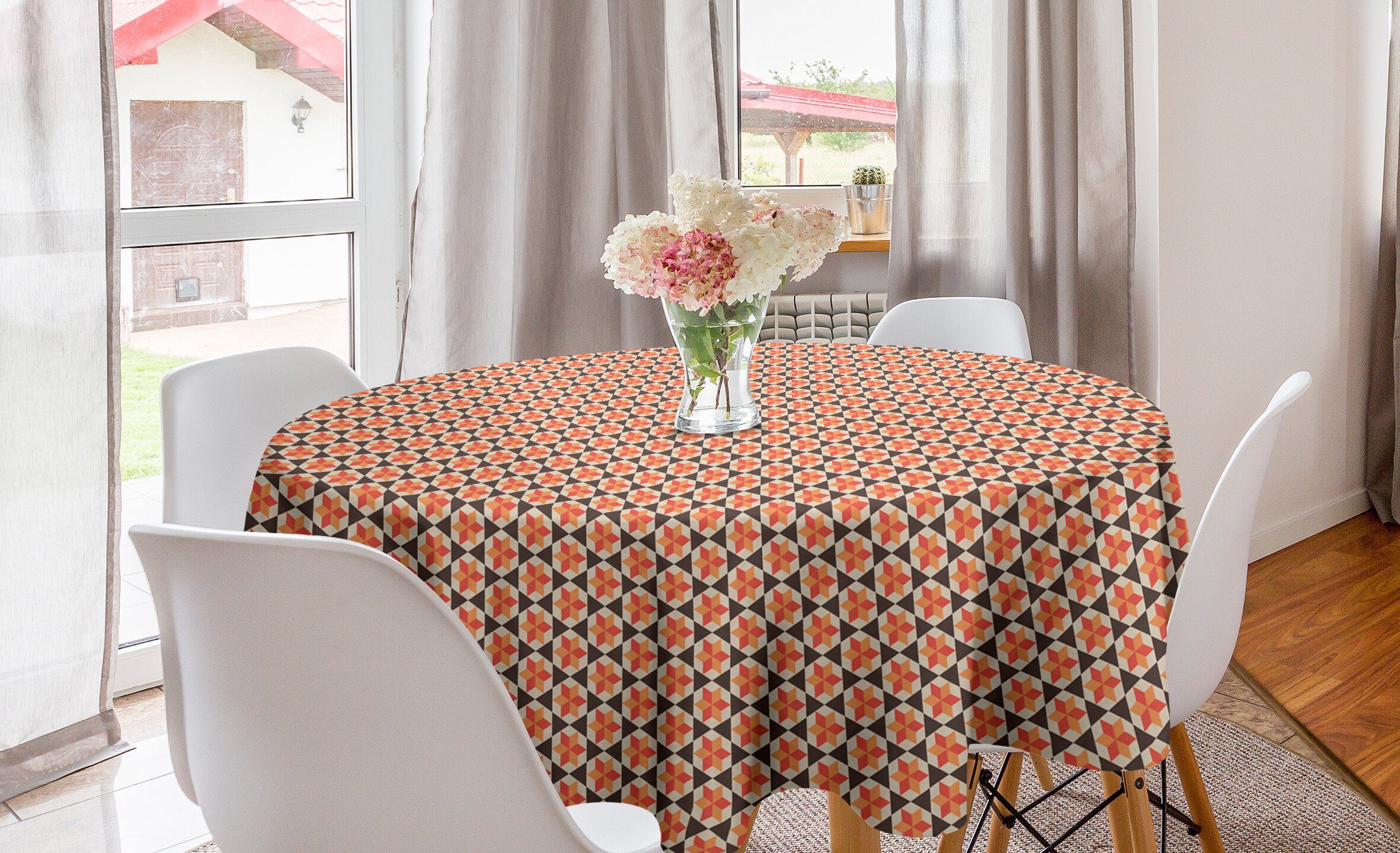 Stammes Stern-Muster Esszimmer gezeigtes Tischdecke Küche Kreis Abdeckung Dekoration, Tischdecke 6 für Abakuhaus