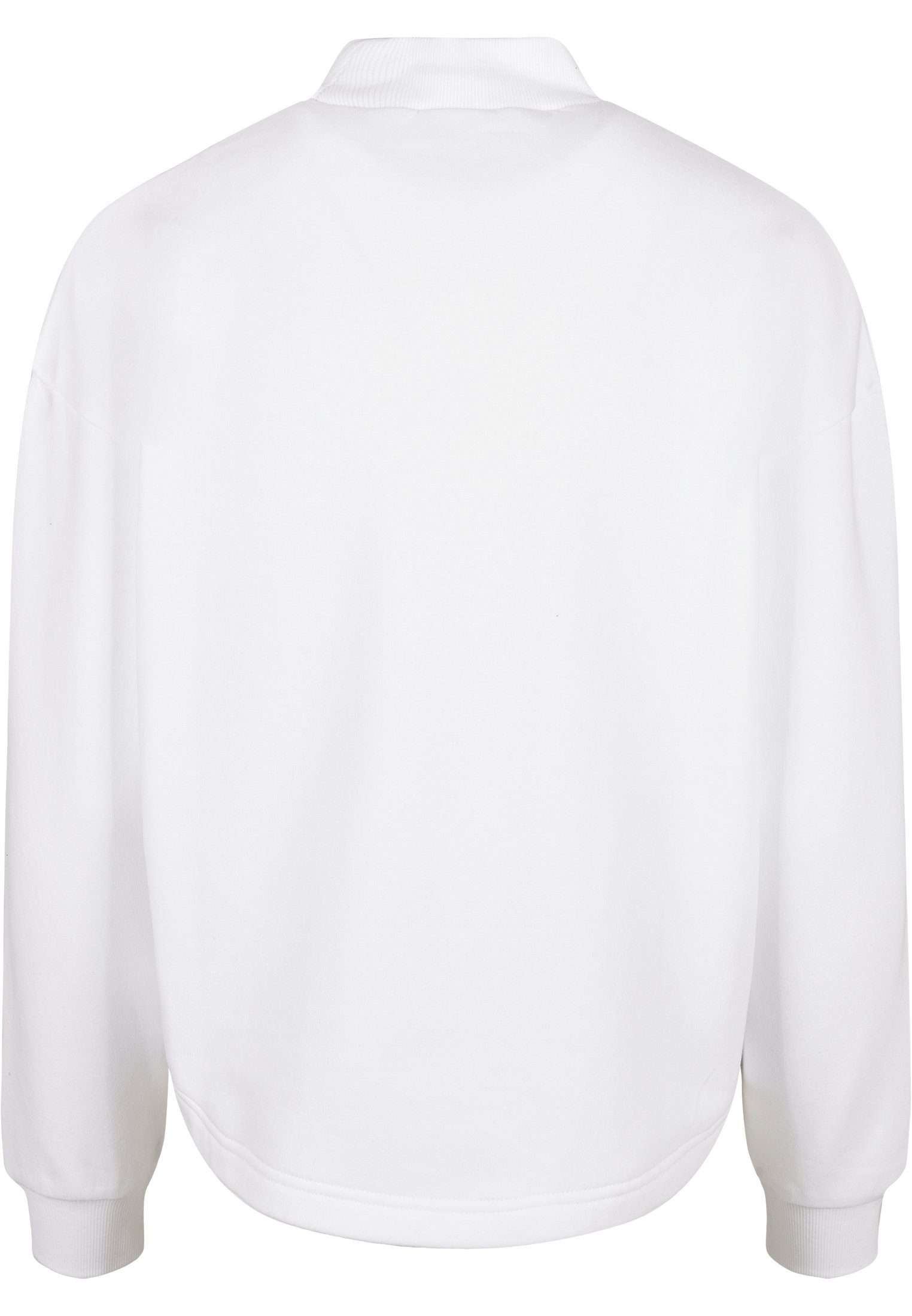 URBAN CLASSICS white Ladies Frauen High Sweater (1-tlg) Oversized Neck Crew