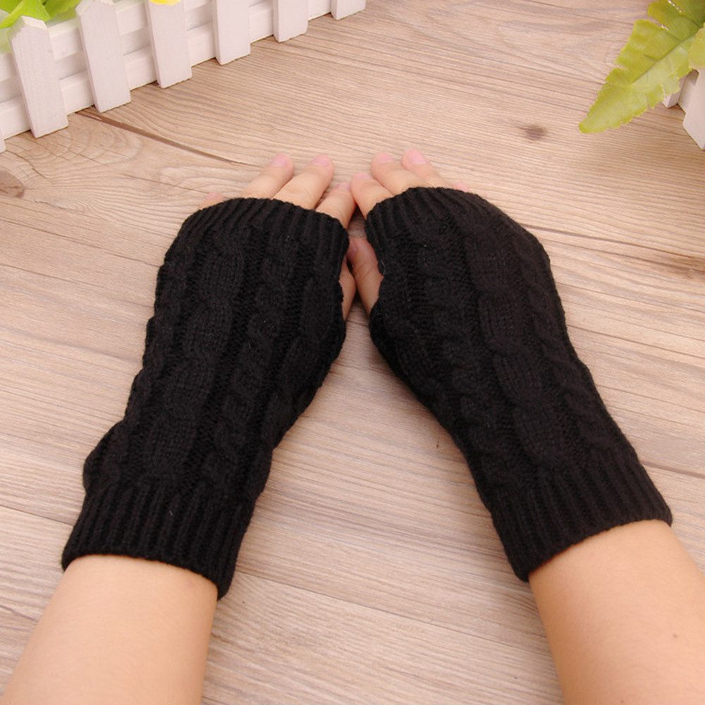 Coonoor Armstulpen Winter Fingerlose Handschuhe Unisex Warm Weiche Strickha günstig online kaufen
