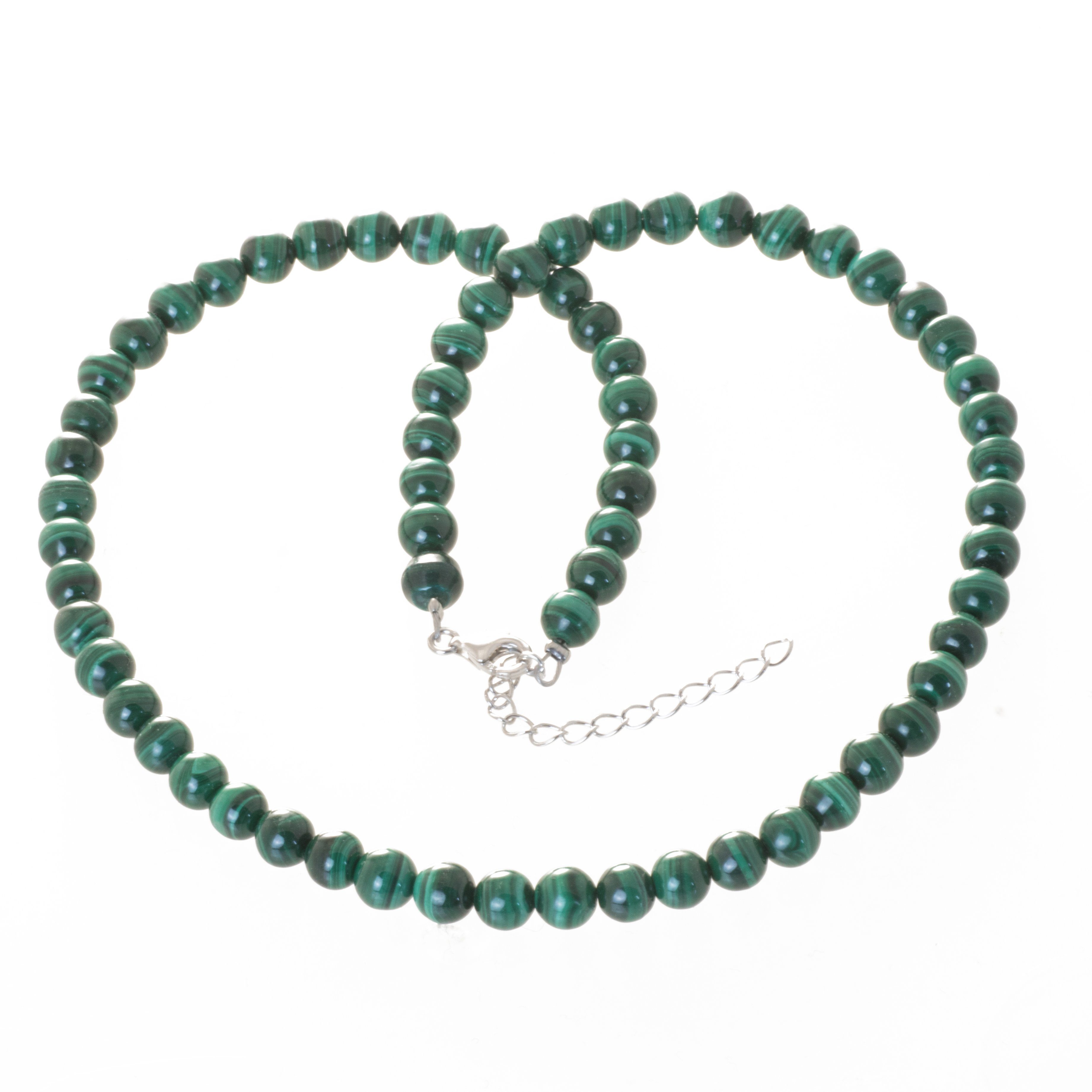 Perlenkette Malachit 6 mm, mit Malachit