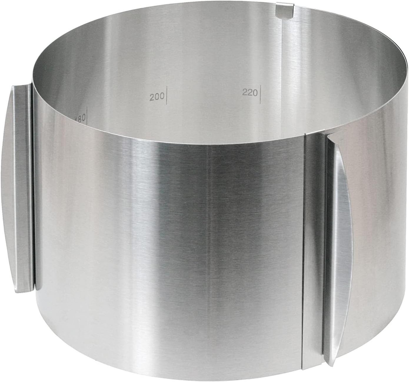 Wenco Tortenring verstellbar Höhe 15cm, Ø 16-30 cm, (1 tlg), kuchenring verstellbar mit skala – ideal für Kuchen & Torten