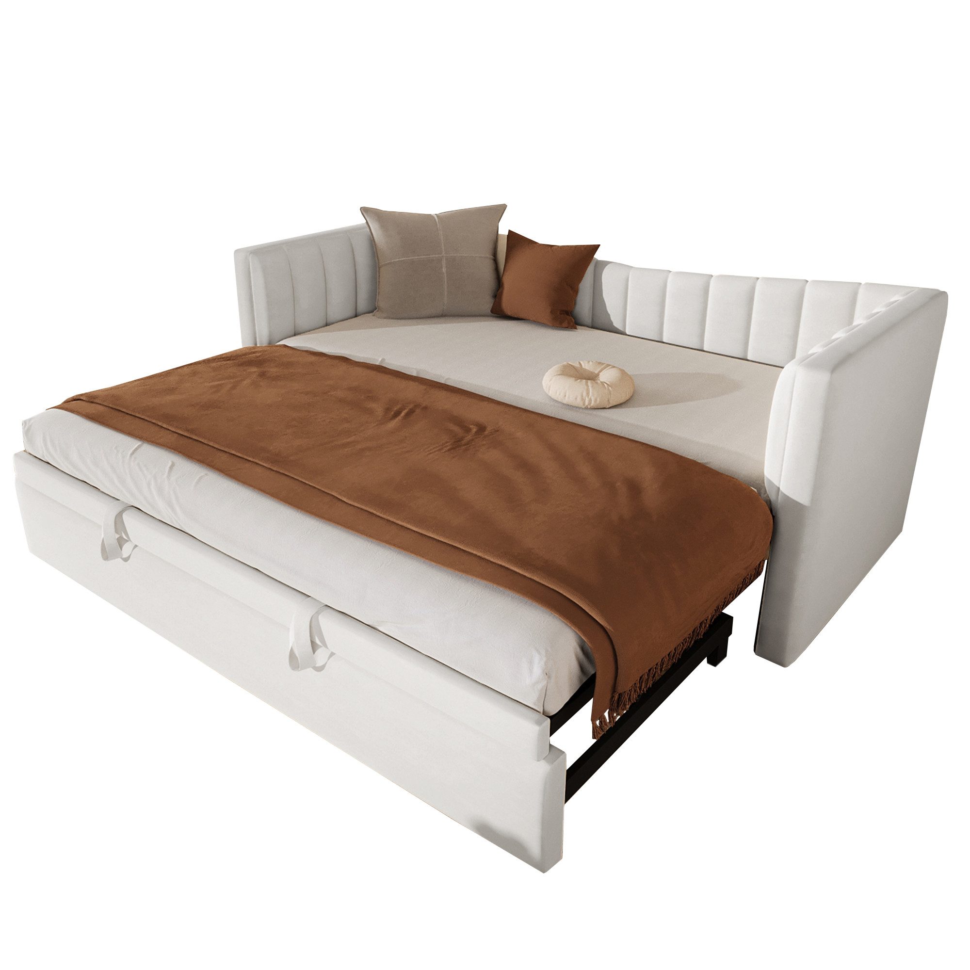 REDOM Polsterbett Doppelbett Schlafsofa (mit Ziehbett, günstig online kaufen