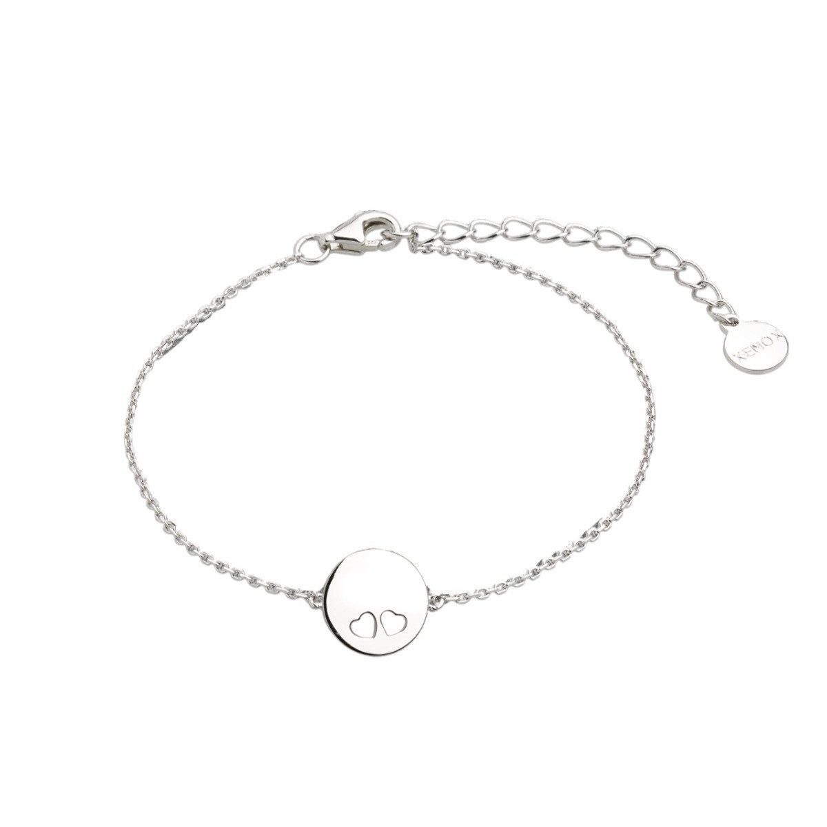 XENOX Armband Xenox Armband Damen Love Story Coin Herzen Sterlingsilber XS3572