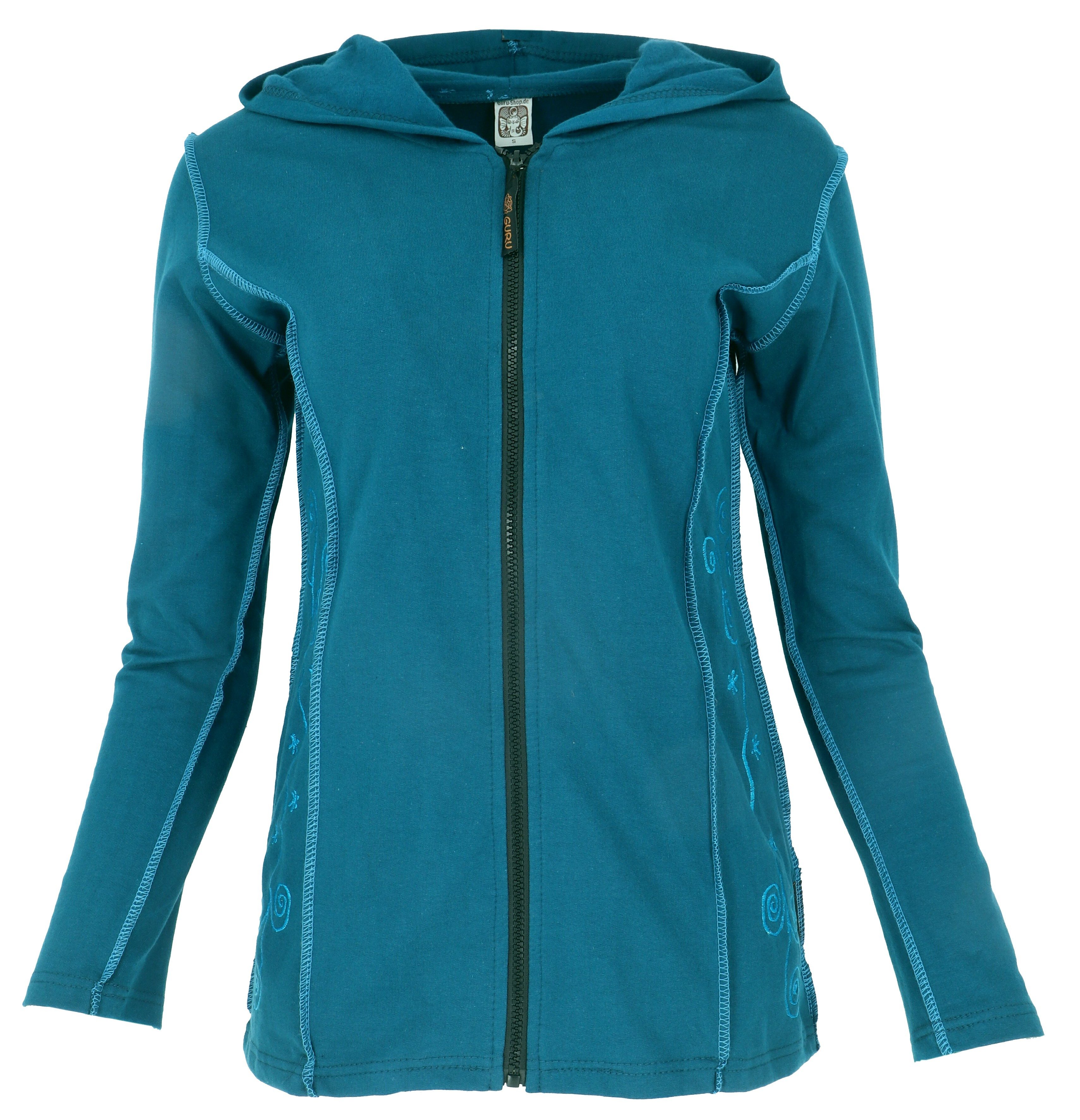 Langjacke Goa Jacke mit langer Kapuze, Boho Pixi..