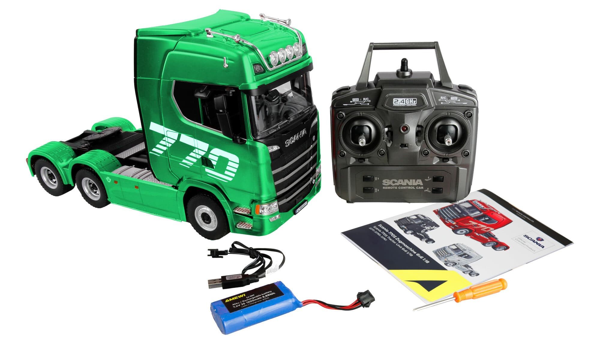 Amewi RC-Bagger Amewi Scania 770 S Zugmaschine 6x4 1:18 RTR grün