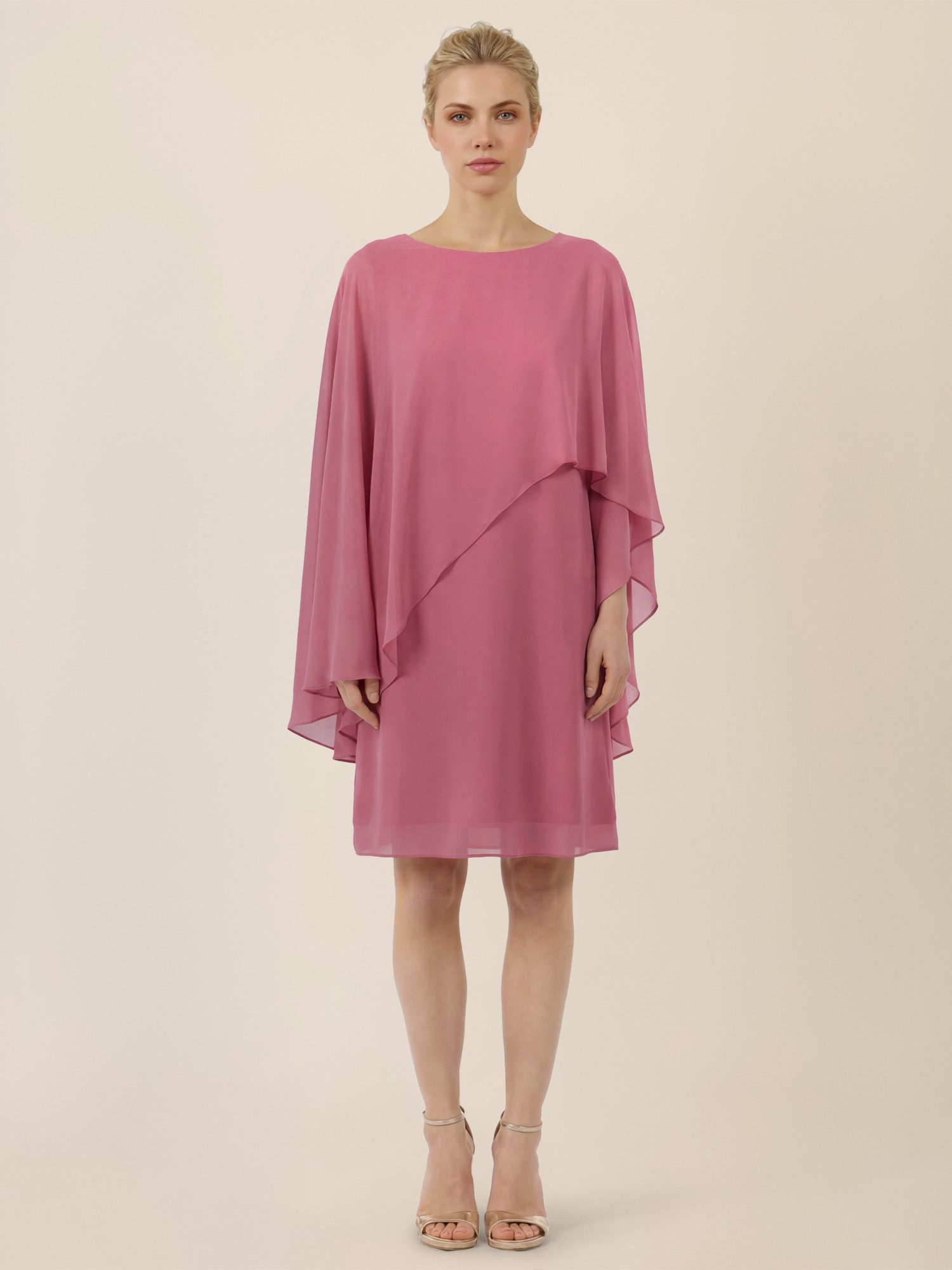 Apart Chiffonkleid mit Volantärmeln