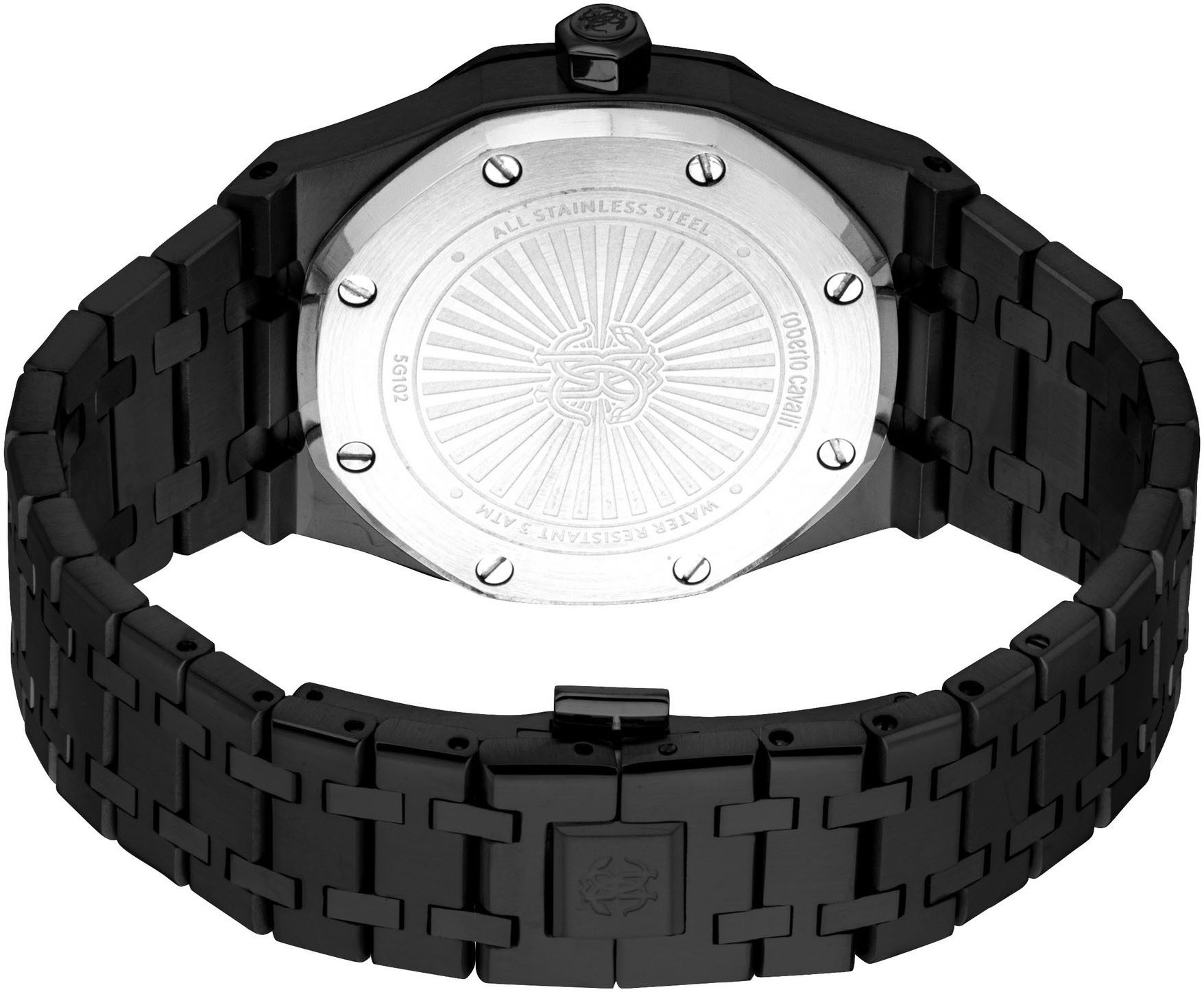 roberto cavalli Quarzuhr Uomo Ottagono RC5G102M0075, Armbanduhr, Herrenuhr, Edelstahlarmband, analog, Tag