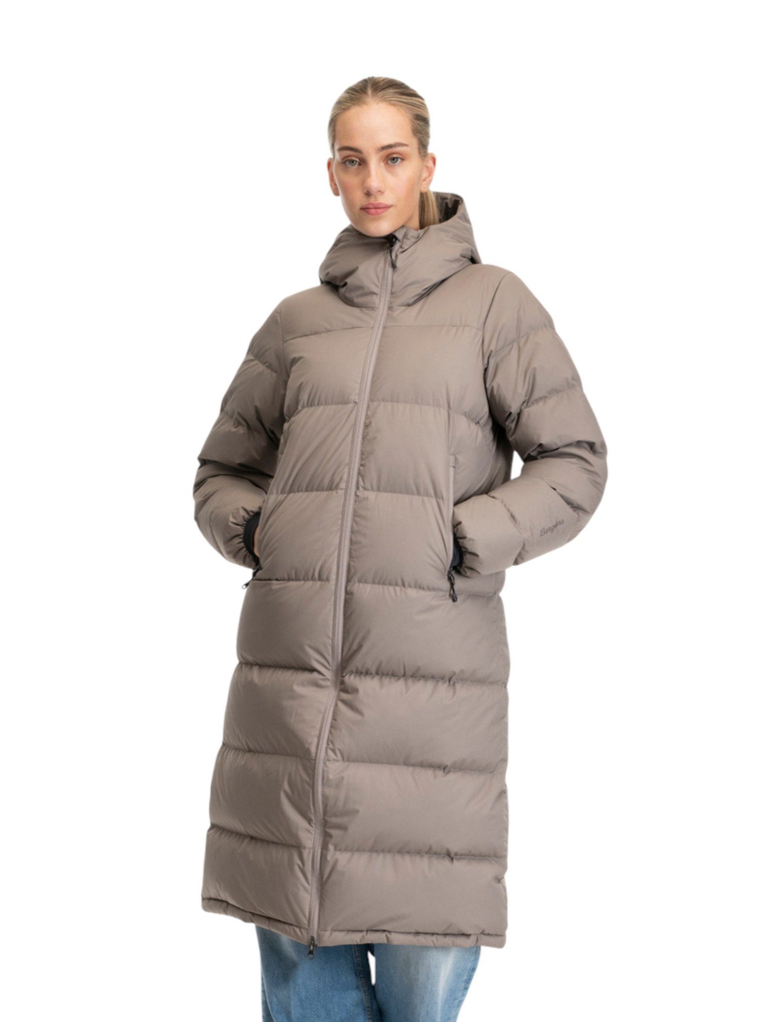 Bergans Daunenmantel Urban Down Long Coat (wärmeisolierung) grau Damen