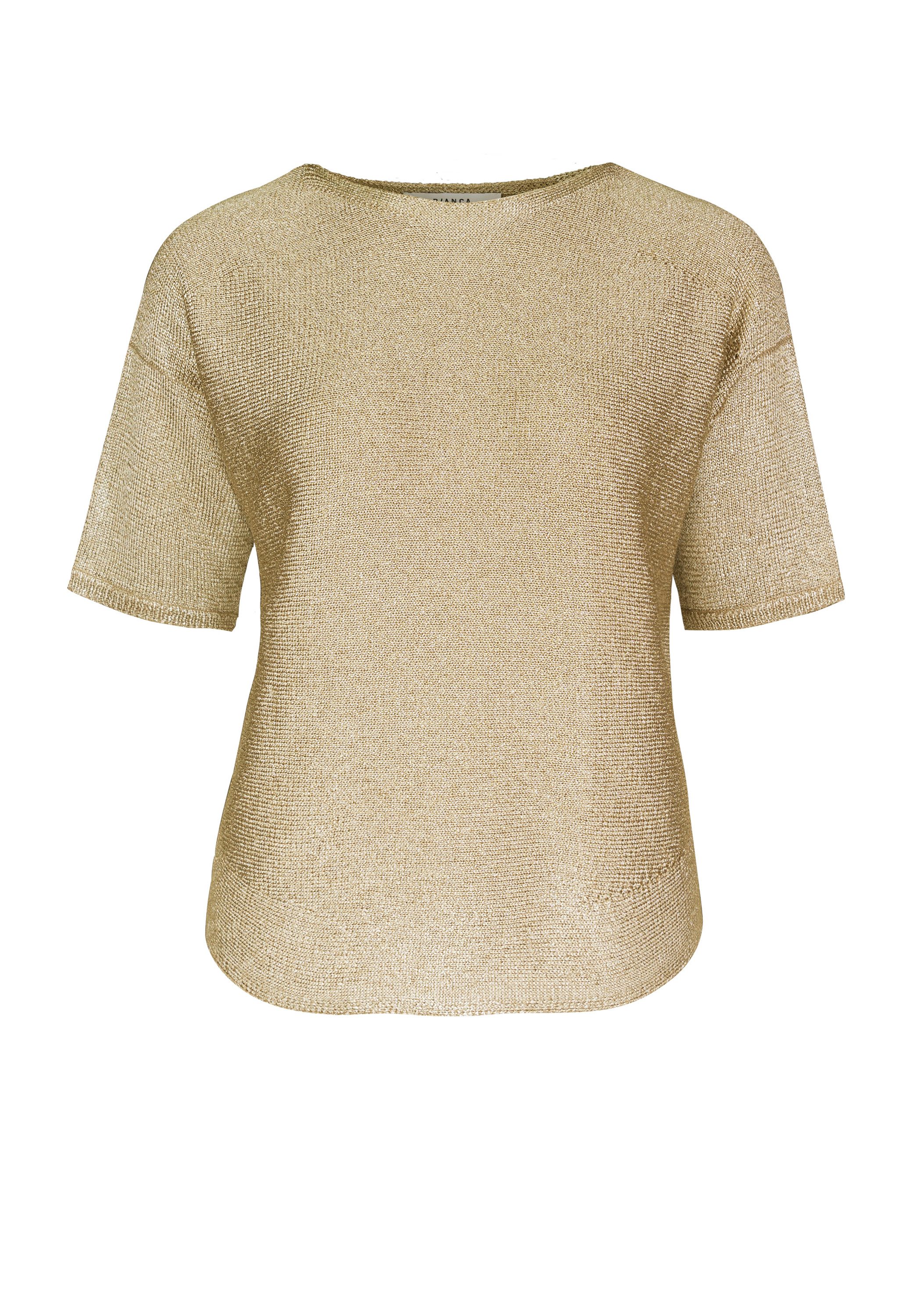 bianca Strickpullover OLINDE aus softem Bändchengarn in Trendfarbe 'cacao'