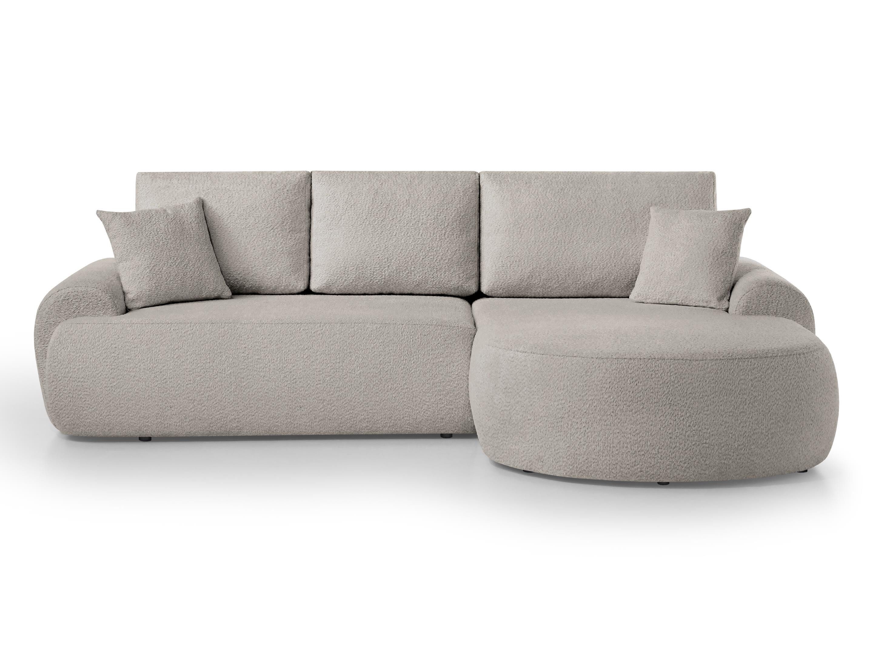 Beautysofa Ecksofa mit Kissen aus Bouclé-Stoff günstig online kaufen